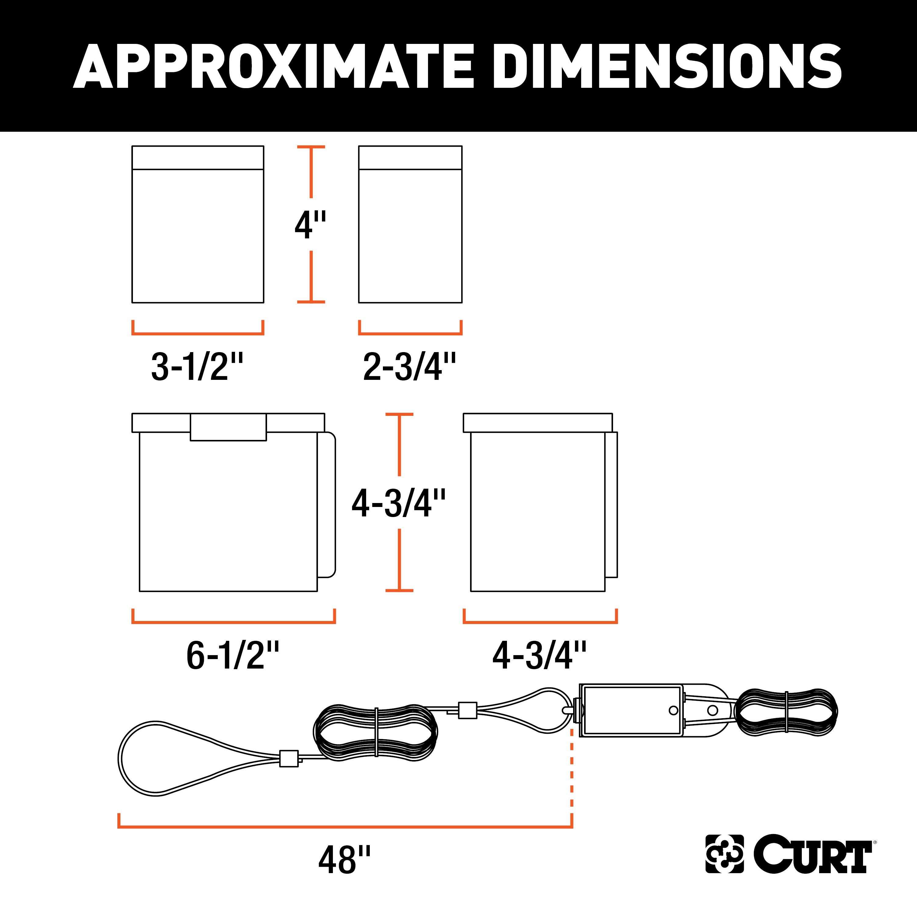 CURT Push-to-Test Trailer Breakaway Switch Kit System with Battery Model 52044