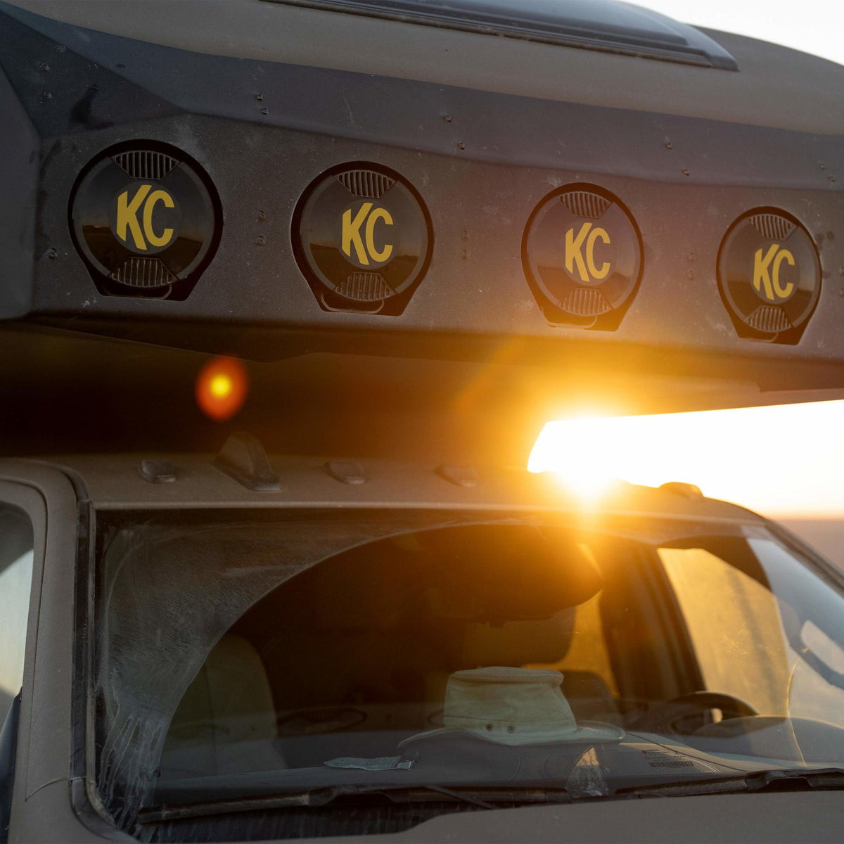 SlimLite 8 Inch LED Light Cover Black KC HiLiTES