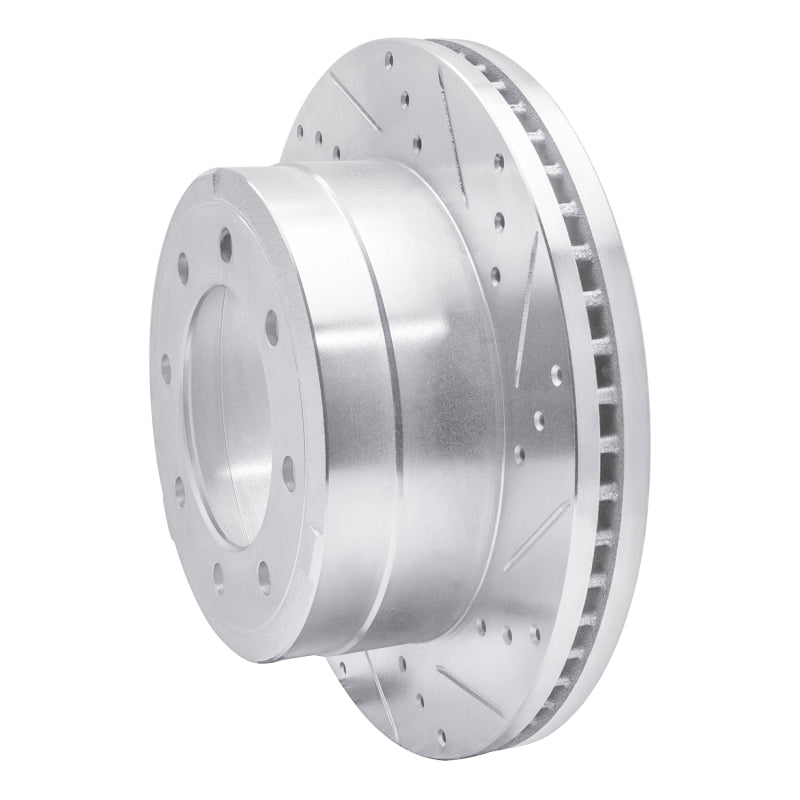 R1 11-22 Ford F-350 Super Duty 2WD Rear Right Drilled & Slotted Silver Brake Rotor