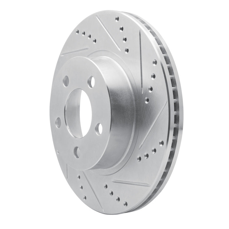 R1 2001-2011 Ford Explorer Sport Front Right Drilled & Slotted Silver Brake Rotor