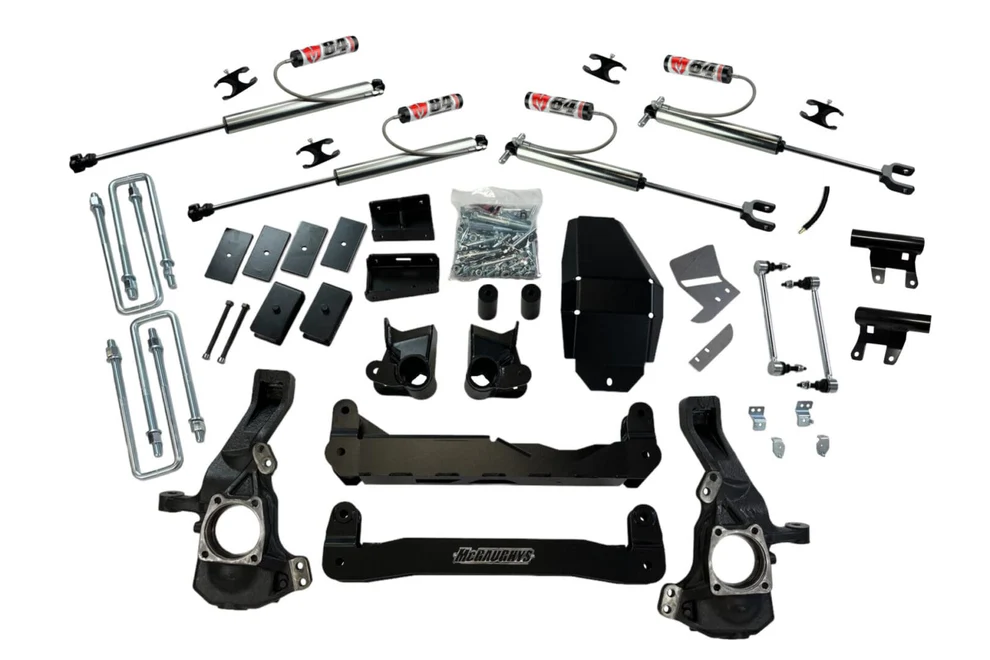 McGaughy's 4 Inch Premium Lift Kit w/ M84 Reservoir Shocks 2020-2026 Silverado/Sierra 2500 2WD/4WD