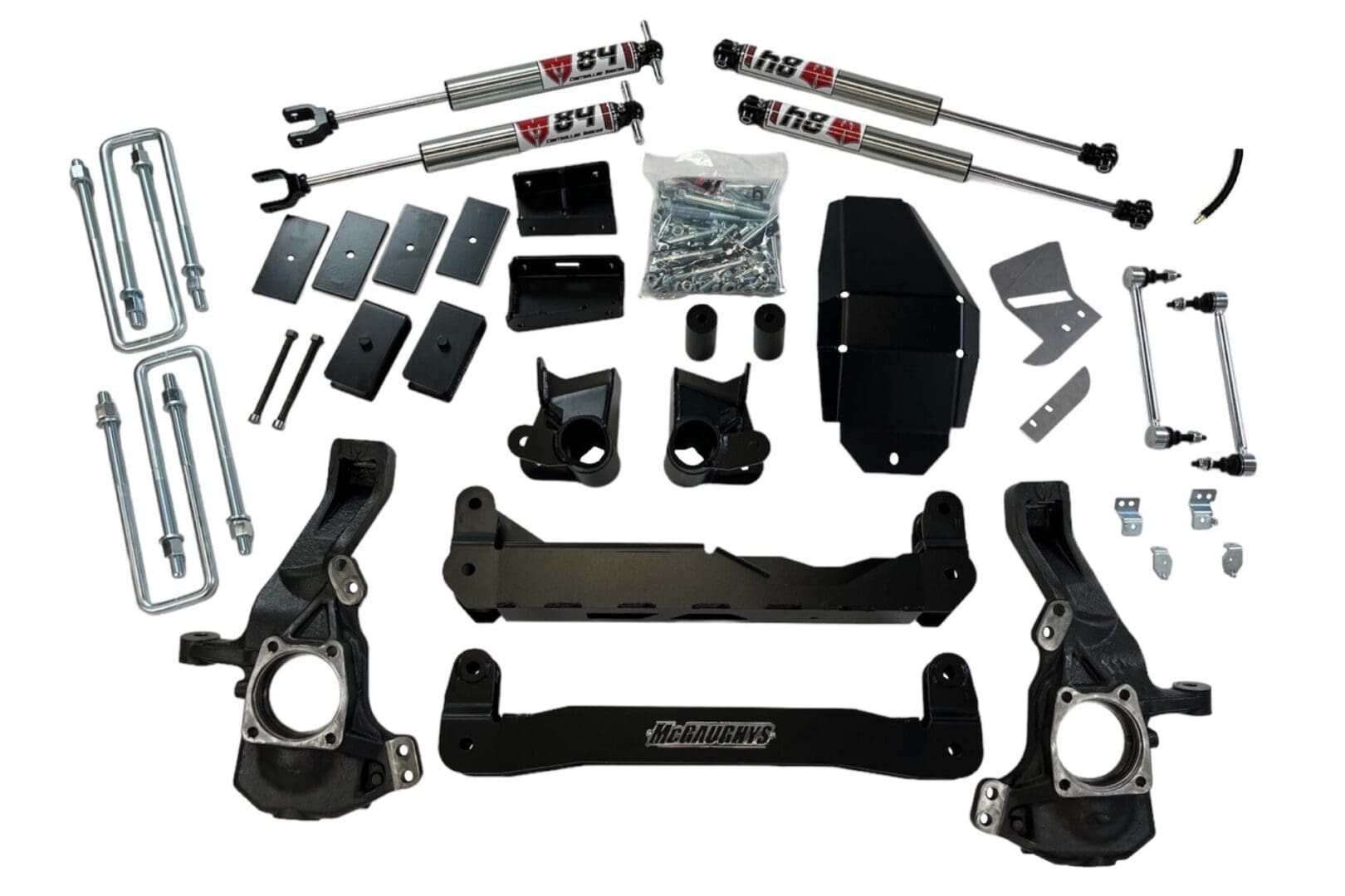 McGaughy's 4 Inch Premium Lift Kit w/M84 Shocks 2020-2026 Silverado/Sierra 2500 2WD/4WD