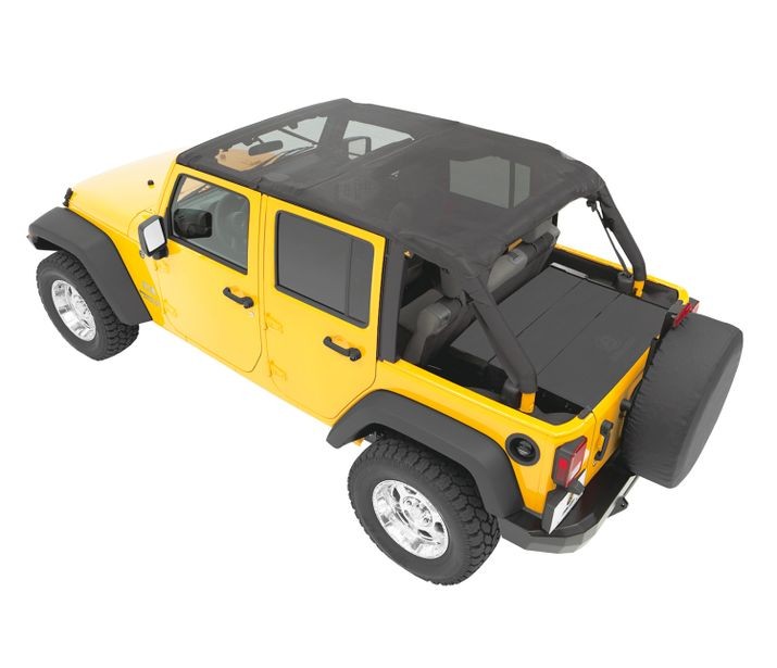 Jeep Wrangler Bikini Top Header Safari Cable Style Bikini Tops For Jeep 2010-2018 Wrangler JK 4 Door Mesh Bestop