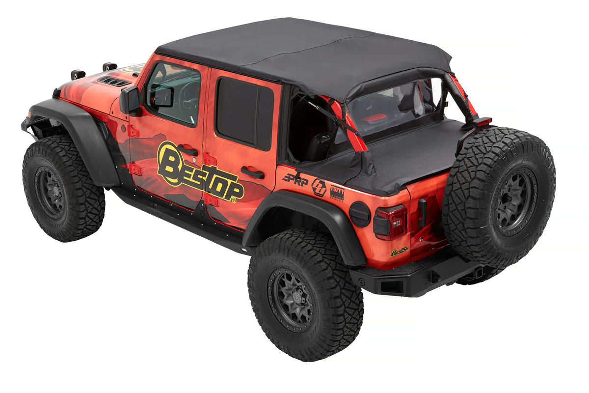 Header Safari Cable Style Bikini Jeep '18-26 Wrangler JL 4-Door Black Diamond Bestop