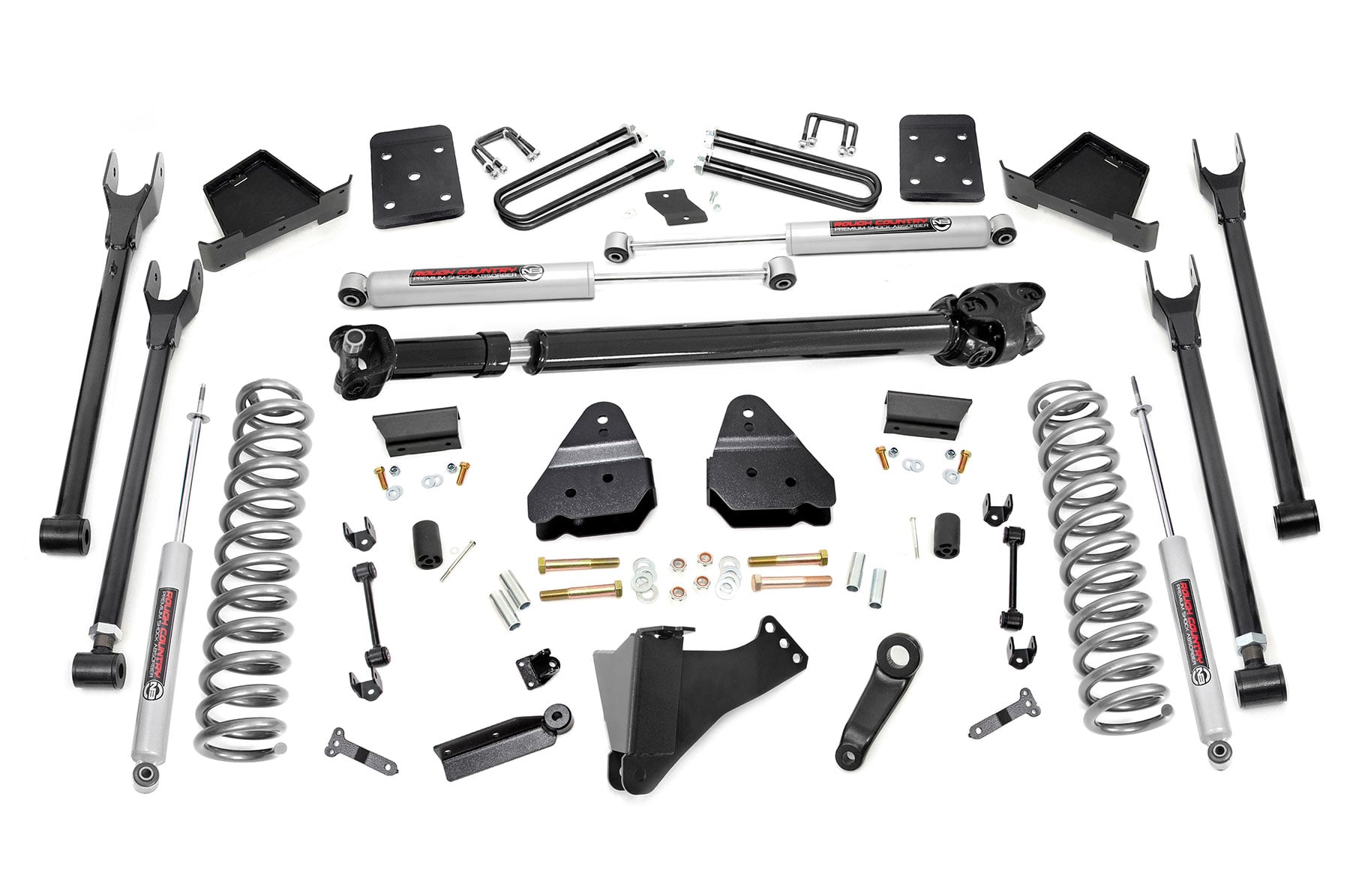 6 Inch Lift Kit 4-Link No OVLD D/S Ford F-250/F-350 Super Duty (17-22) Rough Country