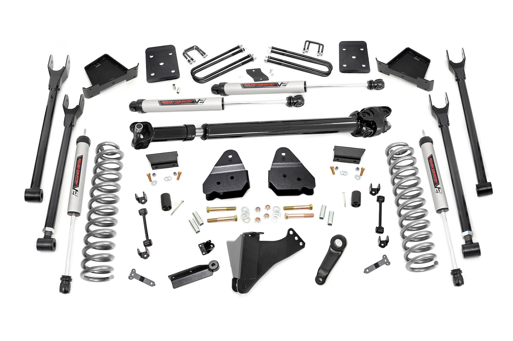 6 Inch Lift Kit 4-Link No OVLD D/S V2 Ford F-250/F-350 Super Duty (17-22) Rough Country