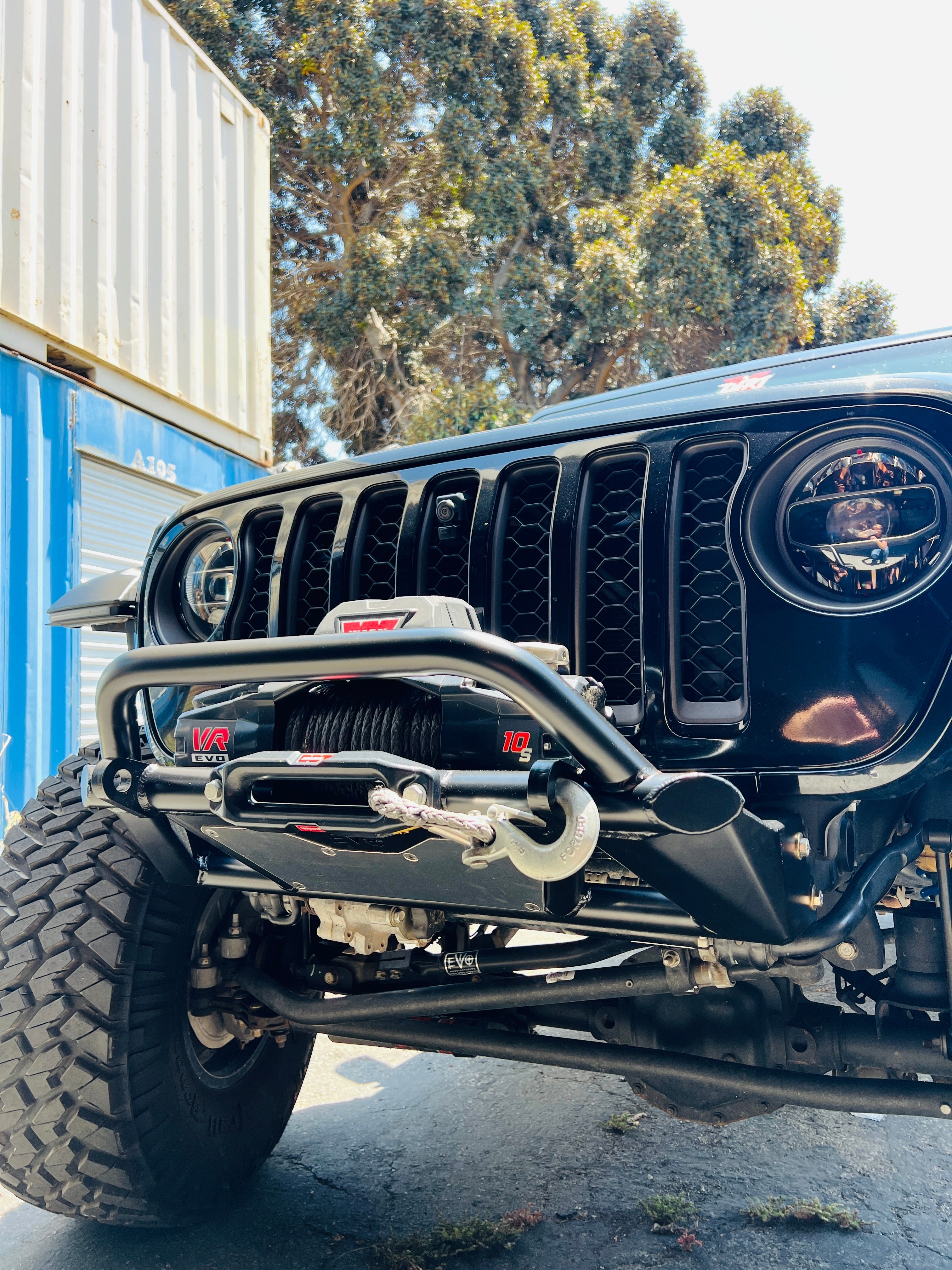 KSPEC Pre Runner Front Winch Tube Bumper JK JL JT
