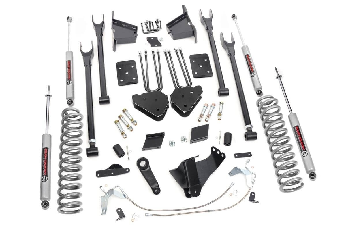 6 Inch Lift Kit 4-Link No OVLD Ford F-250 Super Duty 4WD (2015-2016) Rough Country