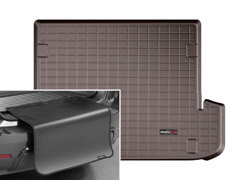 WeatherTech 2010+ Lexus GX (5dr Fits Dual Zone Climate) Cargo Liners w/ Bumper Protector - Cocoa