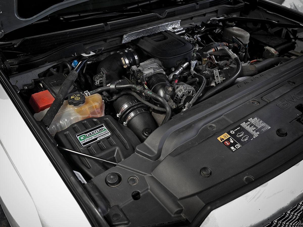 Quantum Cold Air Intake System w/ Pro Dry S Filter GM Diesel Trucks 11-16 V8-6.6L (td) Lml aFe Power