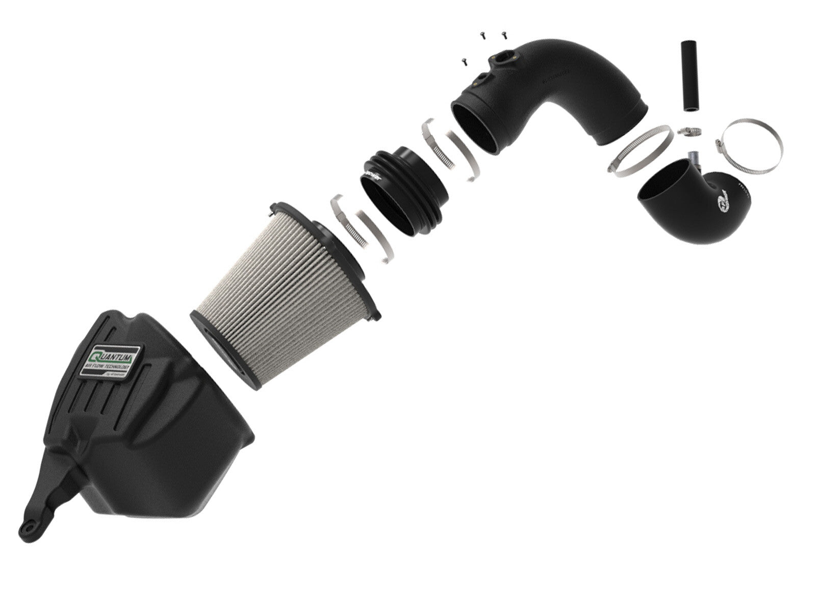 Quantum Cold Air Intake System w/ Pro Dry S Filter Dodge Ram Diesel Trucks 10-12 L6-6.7L (td) aFe Power
