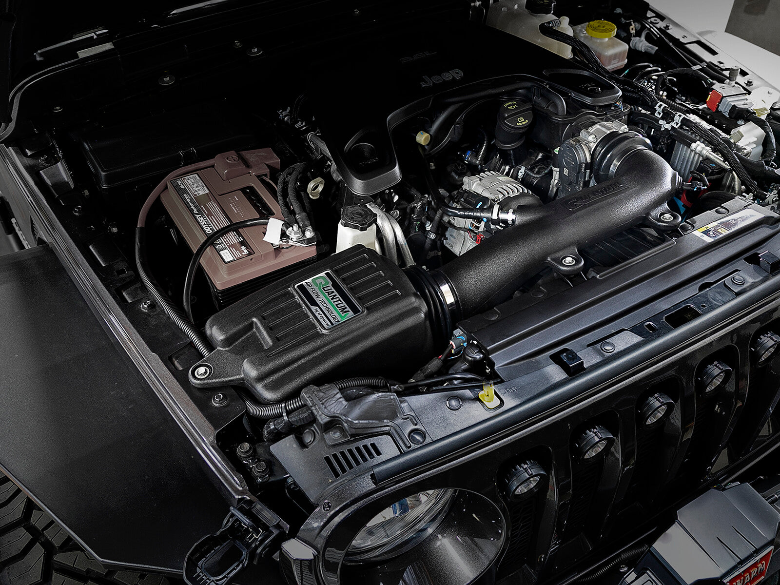 Quantum Cold Air Intake System w/ Pro Dry S Filter Jeep Wrangler (Jl)/Gladiator (Jt) 18-26 V6-3.6L aFe Power