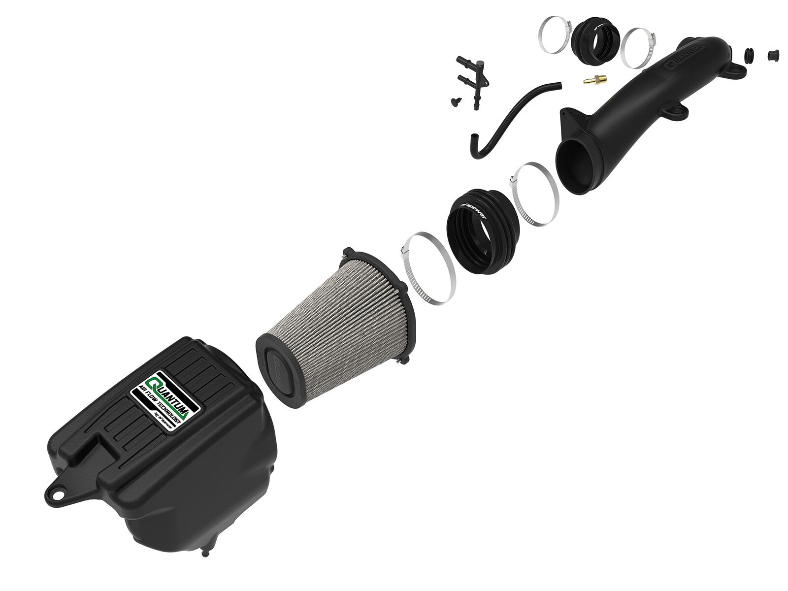 Quantum Cold Air Intake System w/ Pro Dry S Filter Jeep Wrangler (Jl) 18-23 L4-2.0L (t) aFe Power
