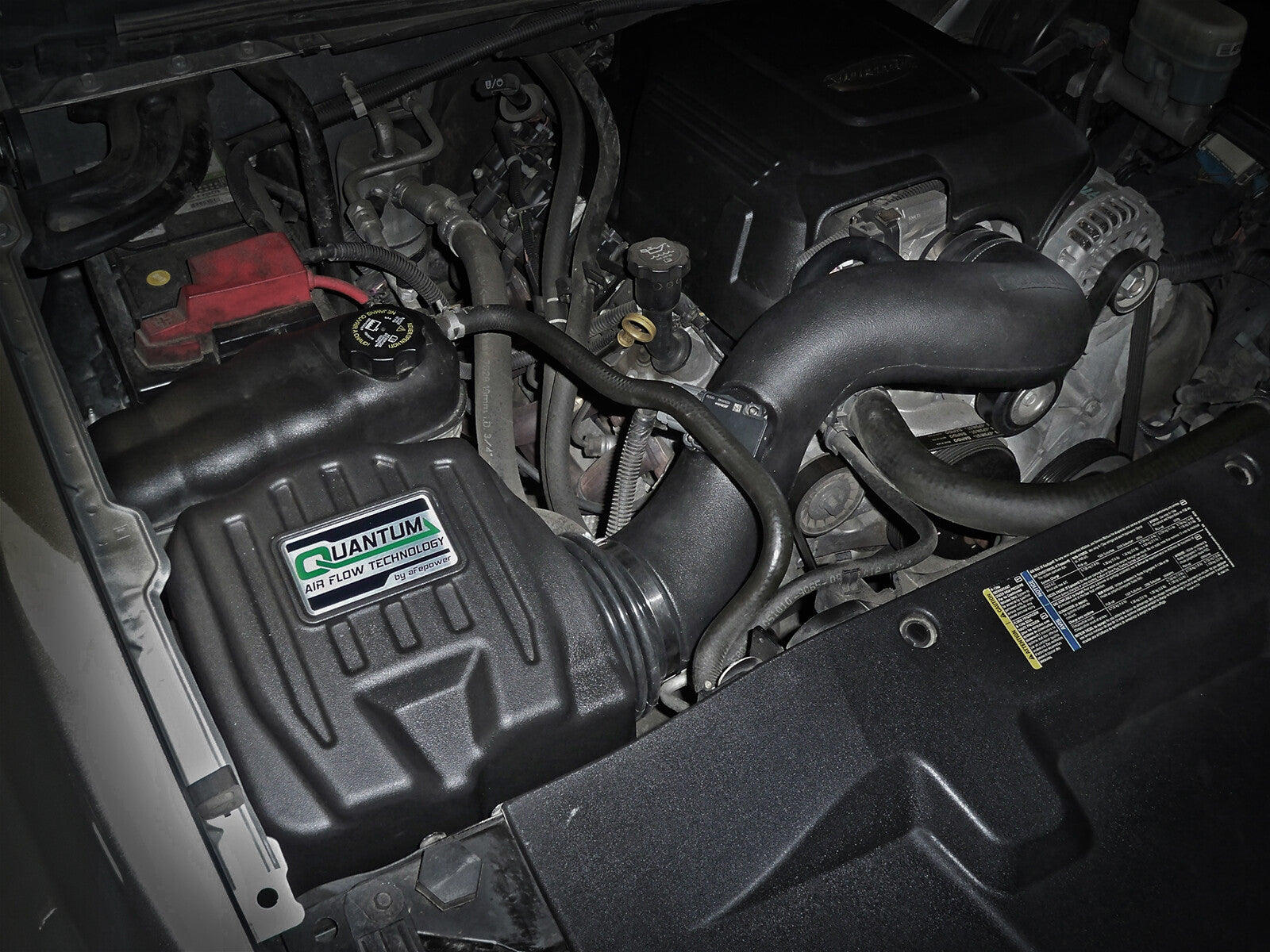 Quantum Cold Air Intake System w/ Pro Dry S Filter GM Silverado/Sierra 09-13 V8-4.8/5.3/6.2L aFe Power