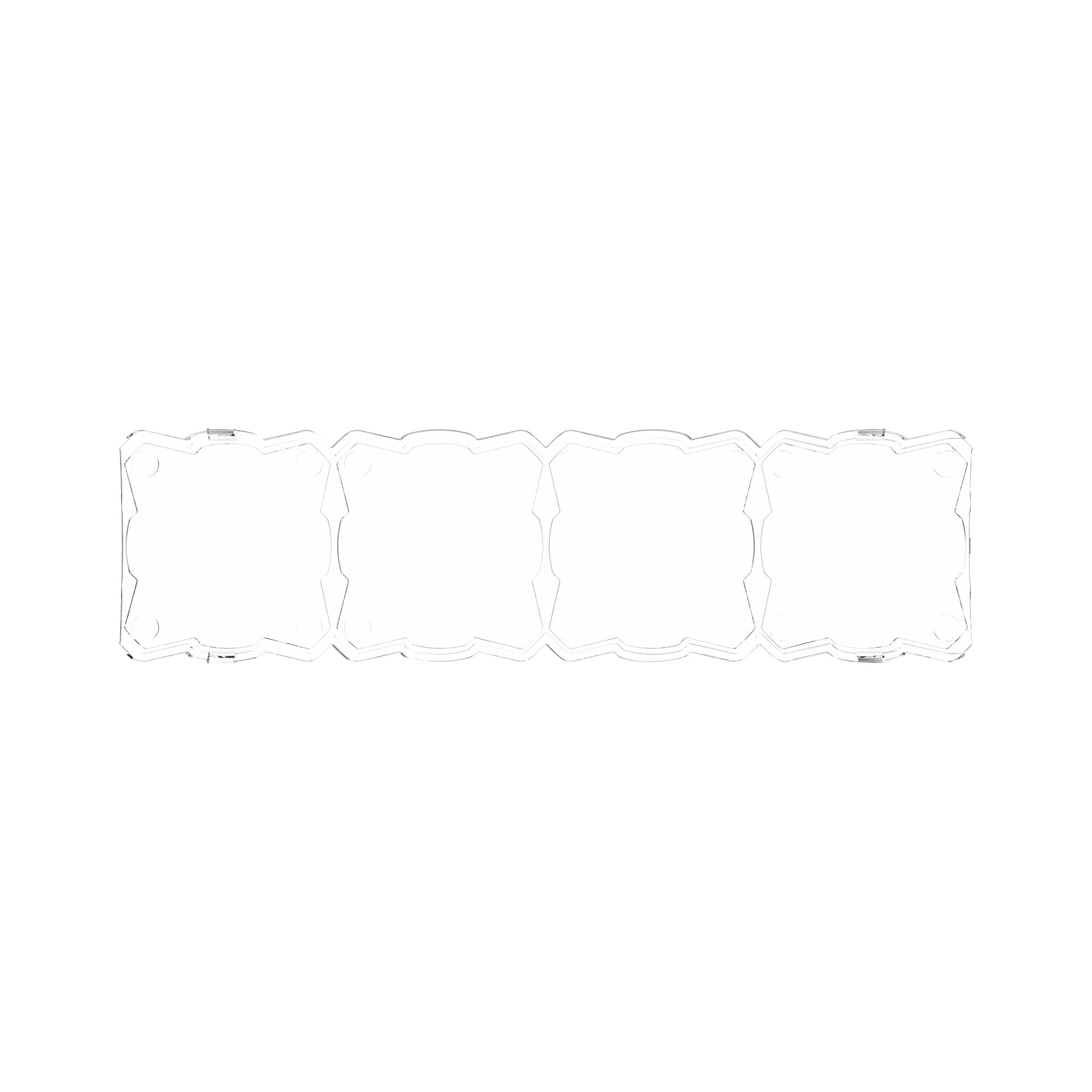 Head Light Cover Shield Flex Era Bar 10 Inch Clear Each KC HiLiTES