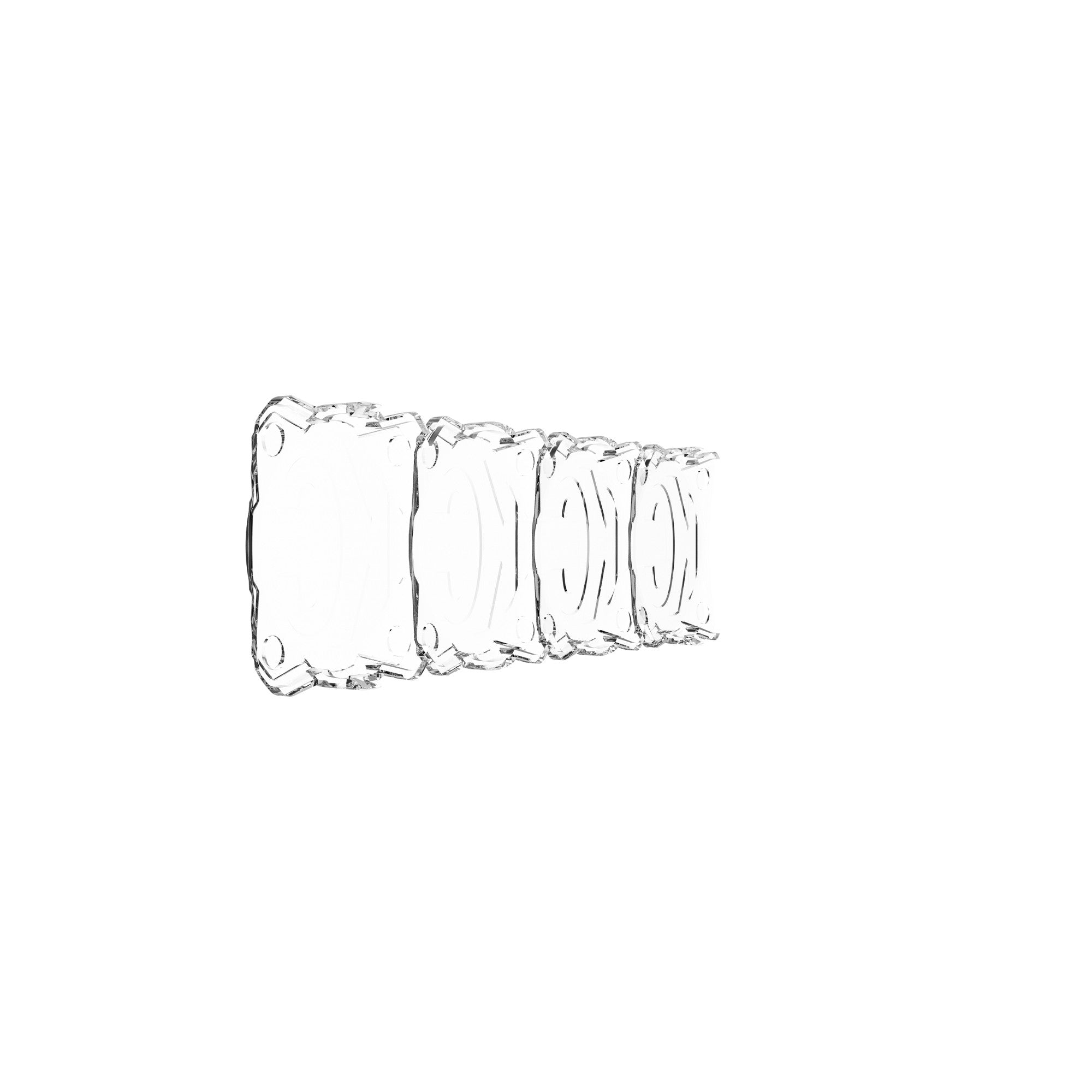 Head Light Cover Shield Flex Era Bar 10 Inch Clear Each KC HiLiTES