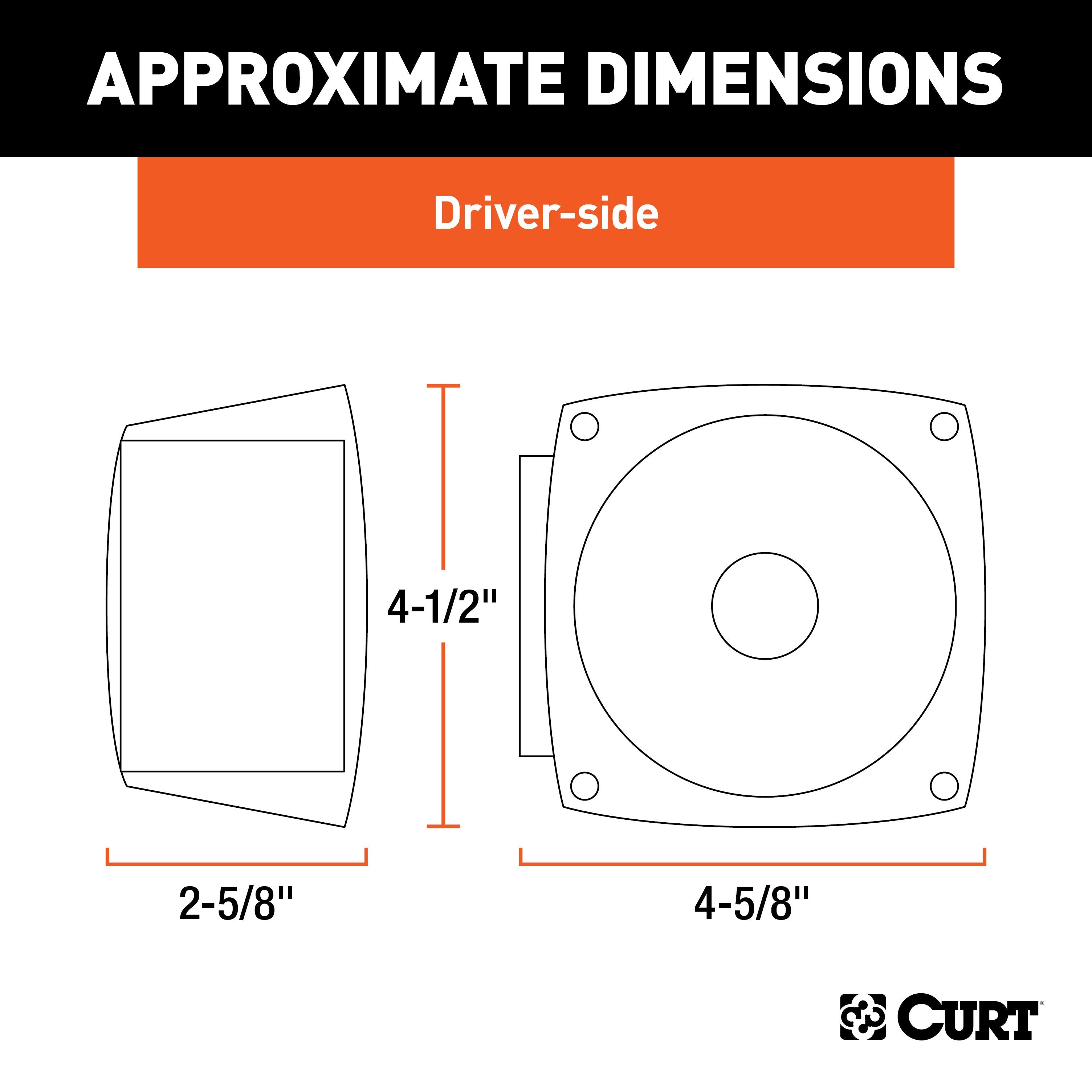 CURT Driver-Side Combination Replacement Trailer Light, Stop Tail Turn Model 53441
