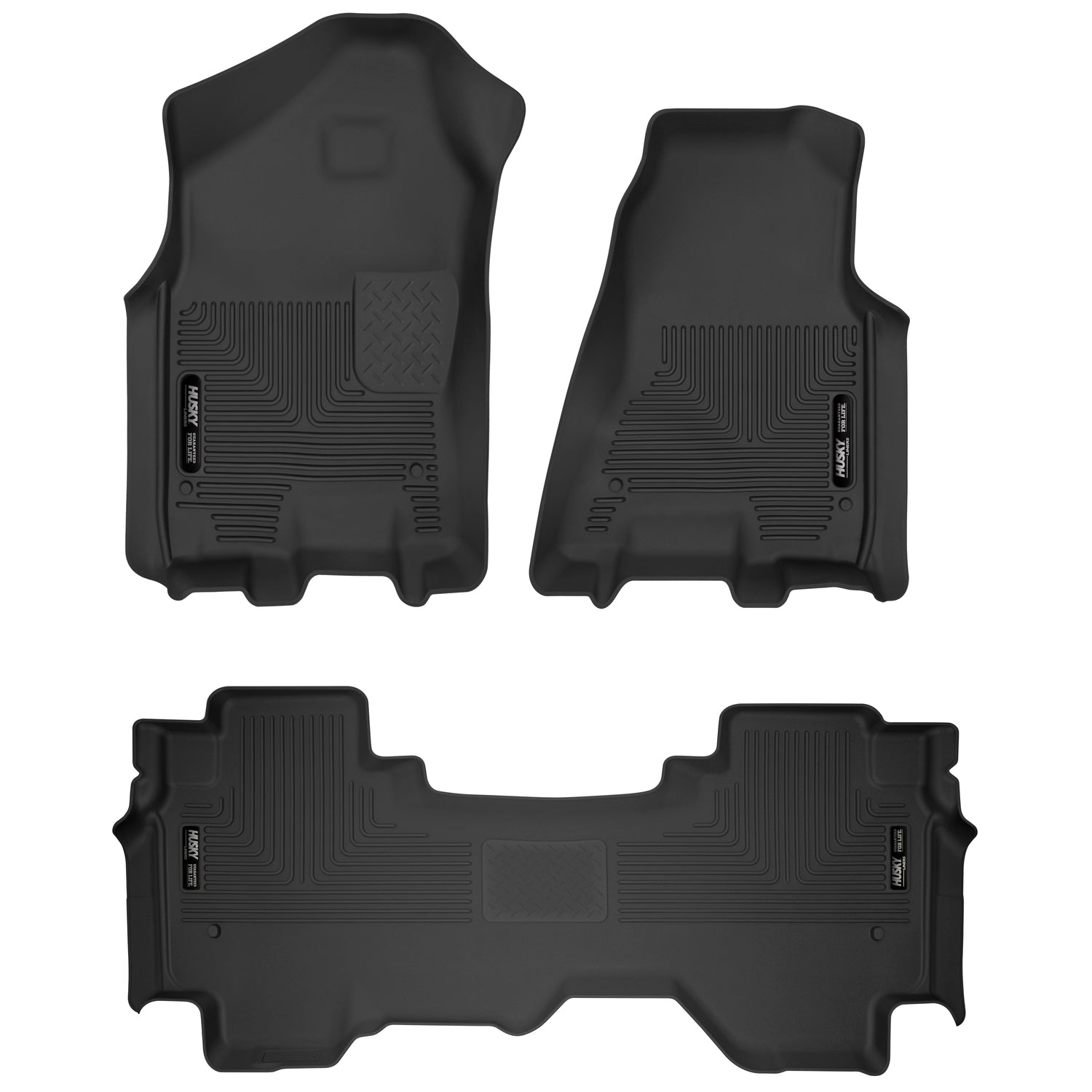X-act Contour Front & 2nd Seat Floor Liners For 2019-2024 1500 Extended Cab Husky Liners