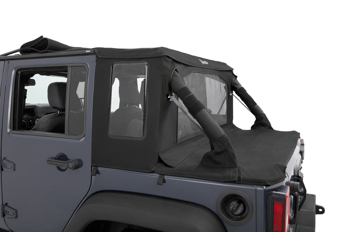 Jeep Wrangler Halftop Soft Tops For Jeep 2007-2018 Wrangler JK 4 Door Black Premium Twill Bestop