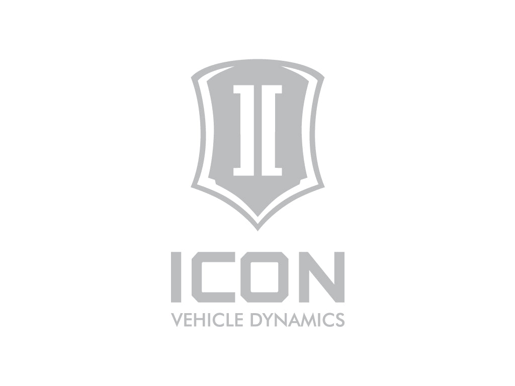 ICON Vehicle Dynamics Stacked Logo Sticker, Silver, 6” Tall