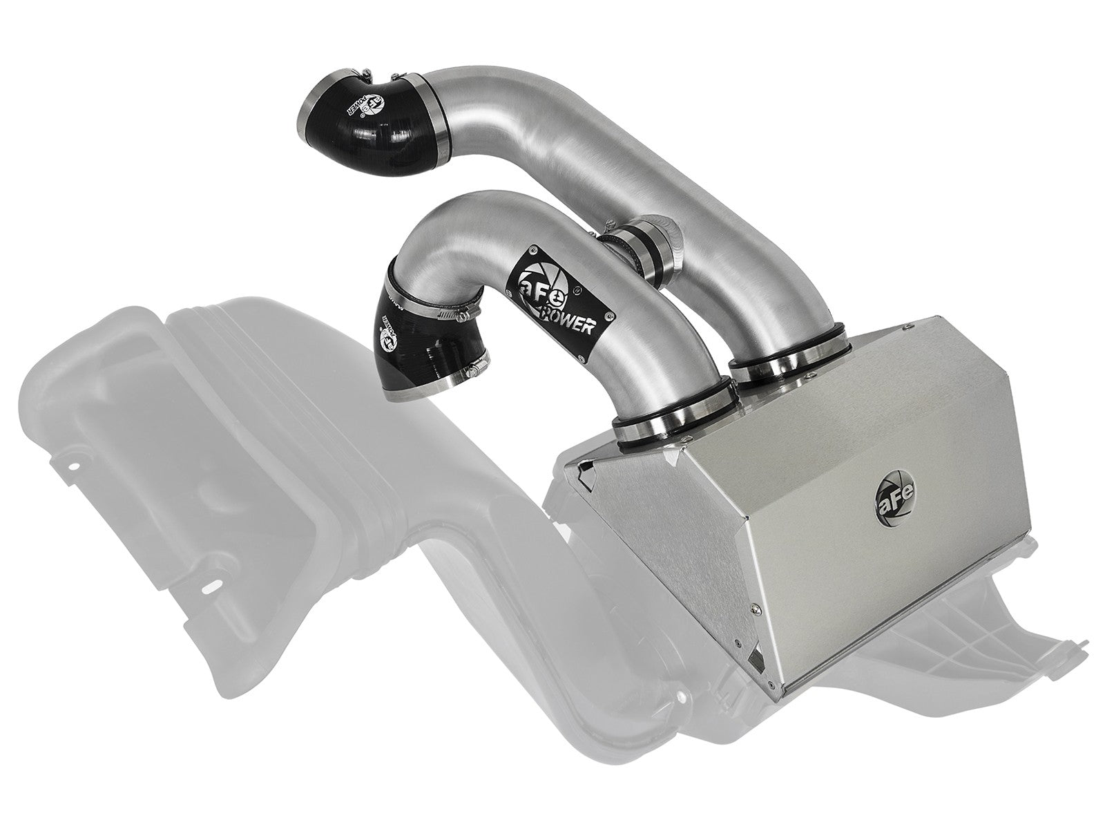 Rapid Induction Cold Air Intake System w/ Pro 5R Filter Brushed Ford F-150/Raptor 17-20 V6-3.5L (tt)/Expedition 18-21 V6-3.5L (tt) aFe Power