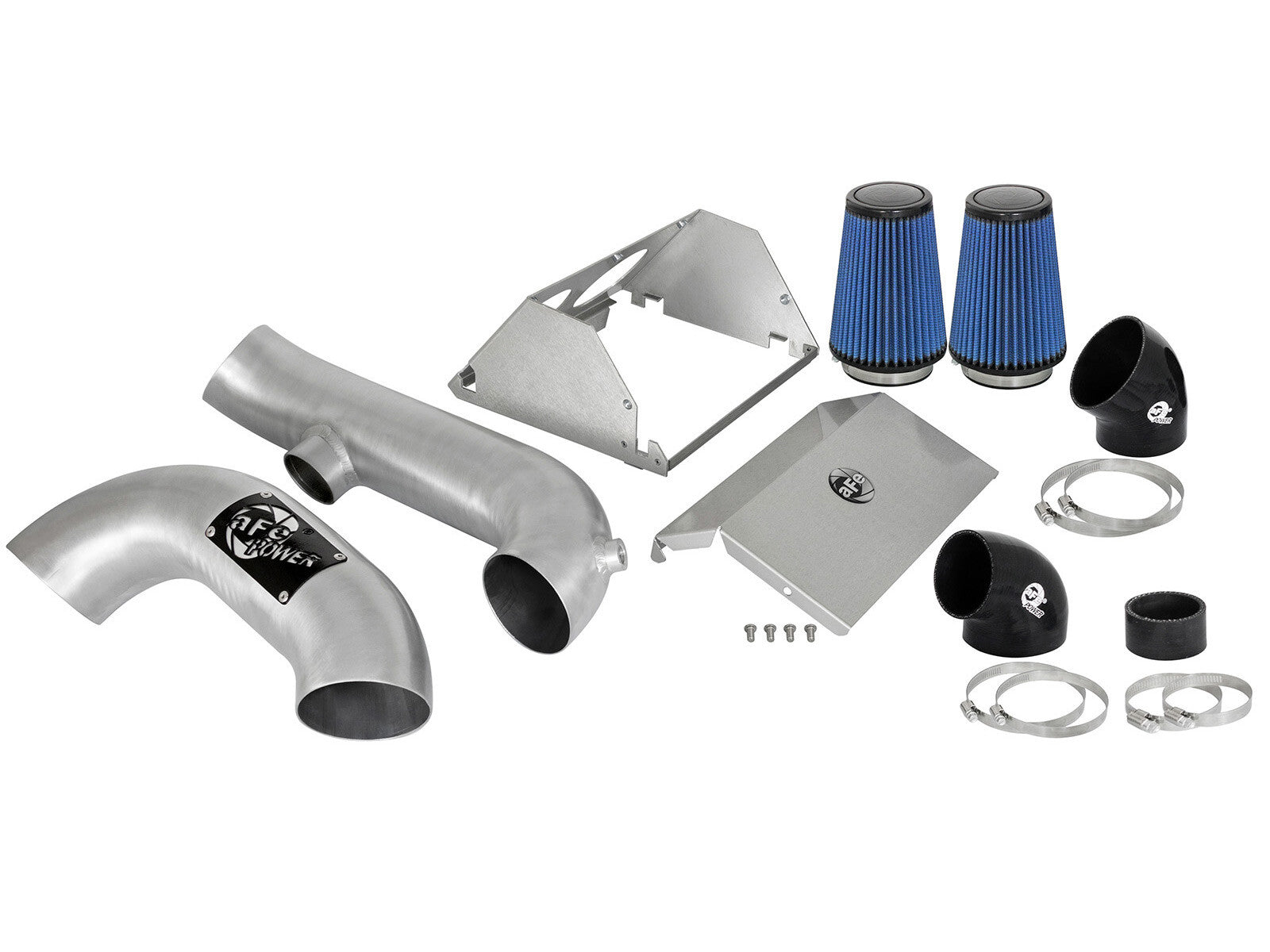 Rapid Induction Cold Air Intake System w/ Pro 5R Filter Brushed Ford F-150/Raptor 17-20 V6-3.5L (tt)/Expedition 18-21 V6-3.5L (tt) aFe Power