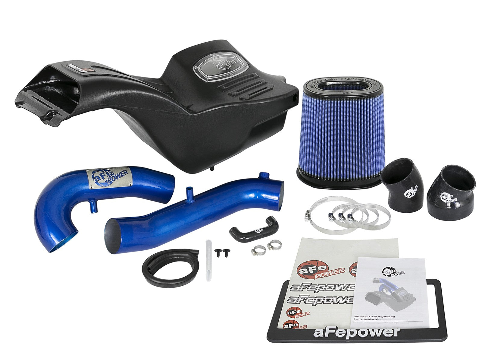Momentum Xp Cold Air Intake System w/ Pro 5R Filter Blue Ford F-150 Raptor 17-20 V6-3.5L (tt) aFe Power