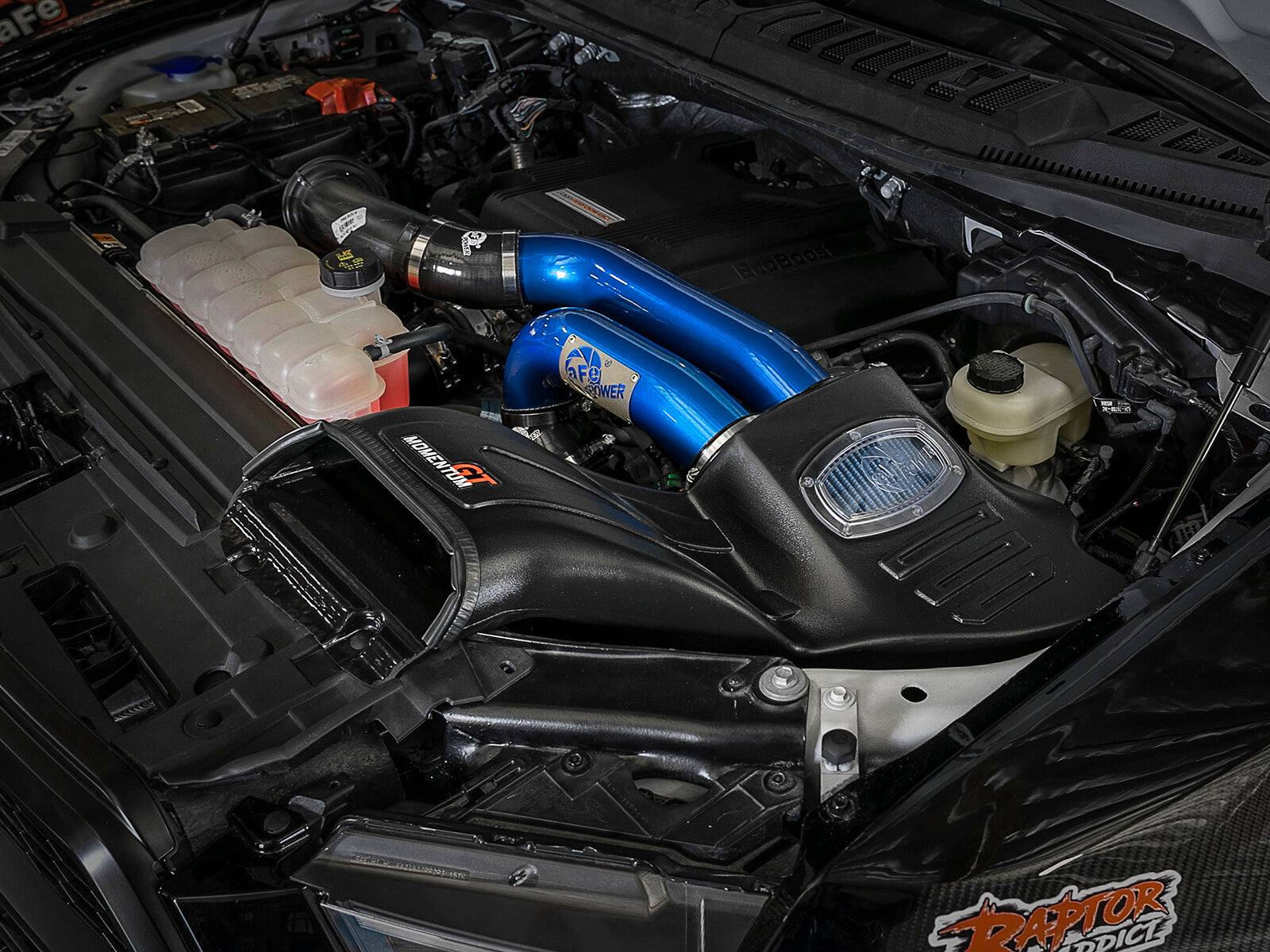 Momentum Xp Cold Air Intake System w/ Pro 5R Filter Blue Ford F-150 Raptor 17-20 V6-3.5L (tt) aFe Power