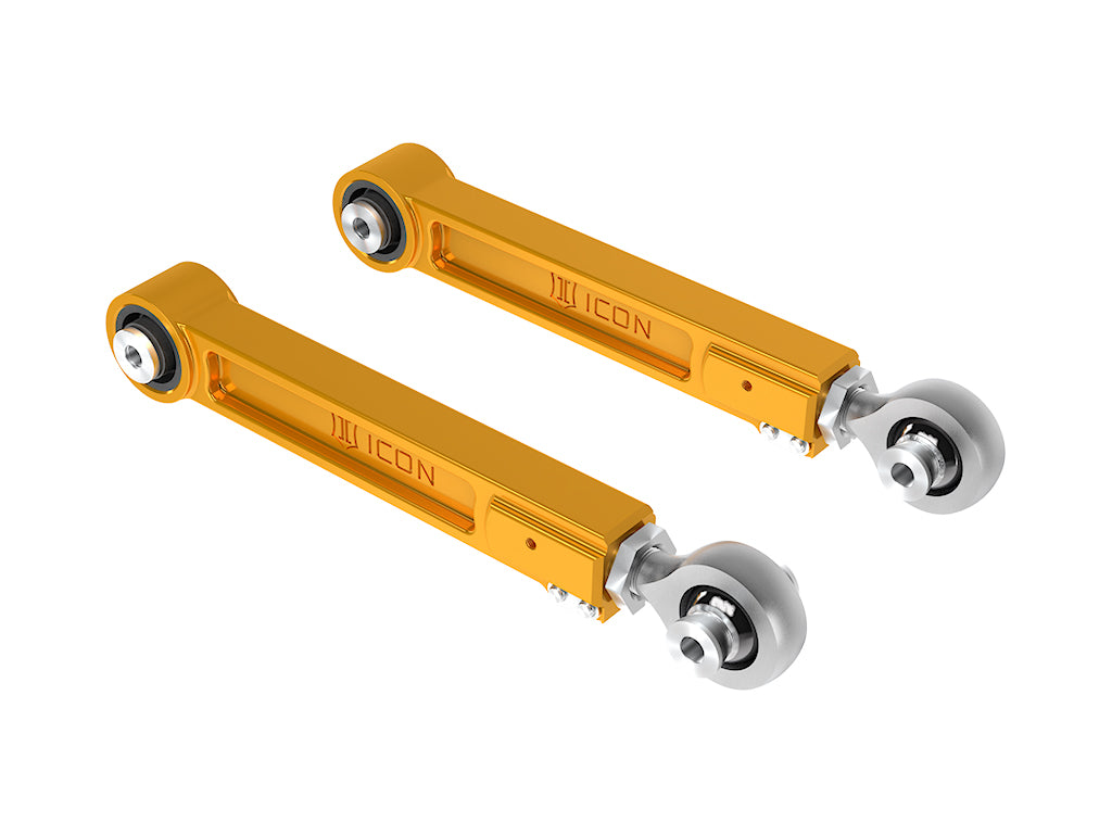 2022-2025 Toyota Tundra 2023-2025 Toyota Sequoia 2024-2025 Toyota Tacoma 2024 Toyota Land Cruiser 250 Series 2024 Lexus GX550 2025 Toyota 4Runner Rear Billet Upper Link Kit Gold Anodizing Icon Vehicle Dynamics