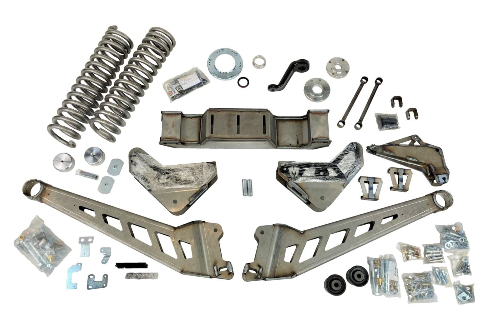 McGaughy's 10 Inch Premium Lift Kit with Radius Arms 2013-2018 Dodge Ram 3500 4WD Raw Finish