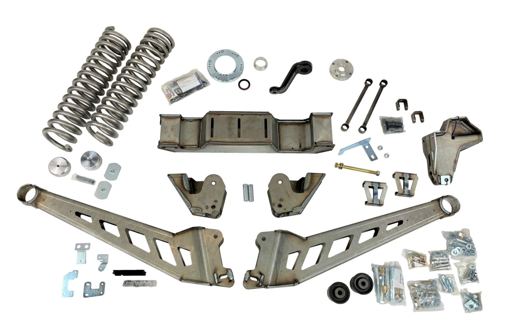 McGaughy's 10 Inch Premium Lift Kit with Radius Arms 2019-2024 Dodge Ram 2500 4WD Raw Finish