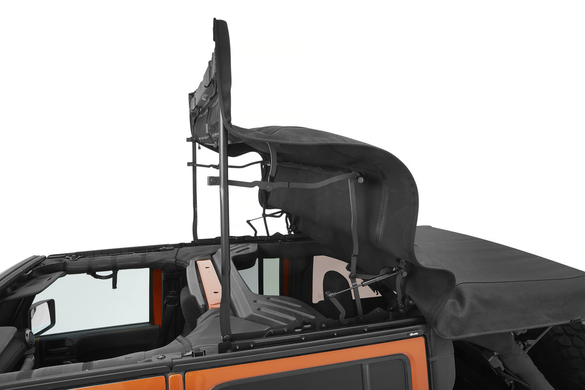 Supertop Ultra Squareback Soft Top For Jeep 2007-2018 Wrangler JK 4 Door Black Bestop