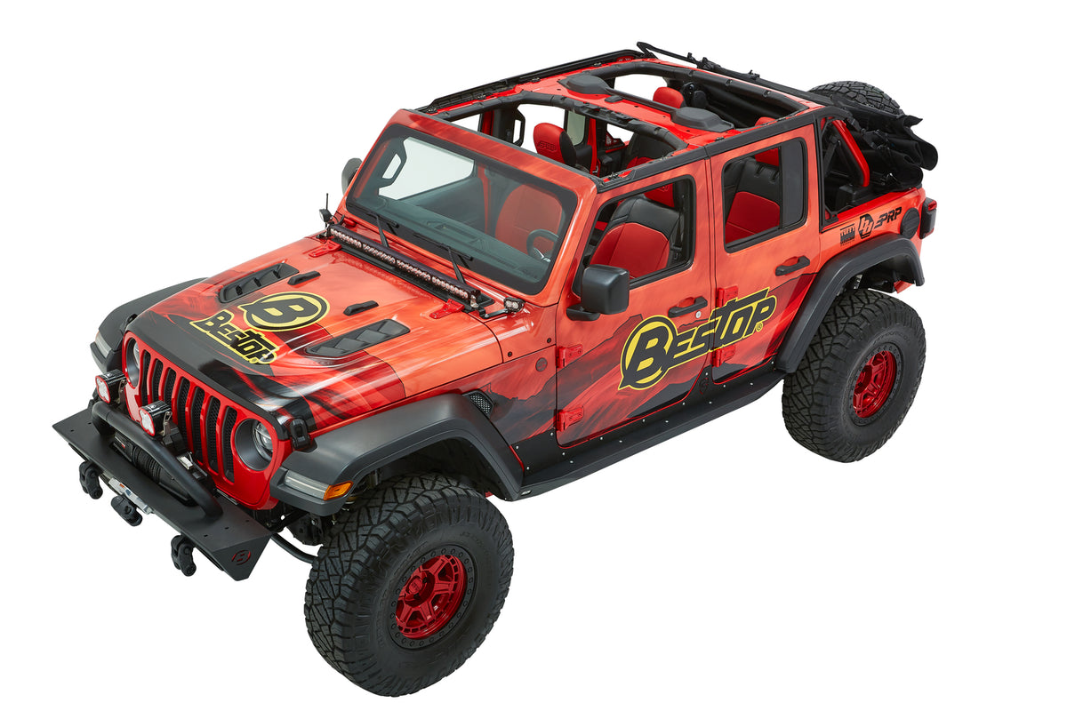 Trektop Ultra Jeep '18-26 Wrangler JL 4-Door Premium Black Twill Bestop