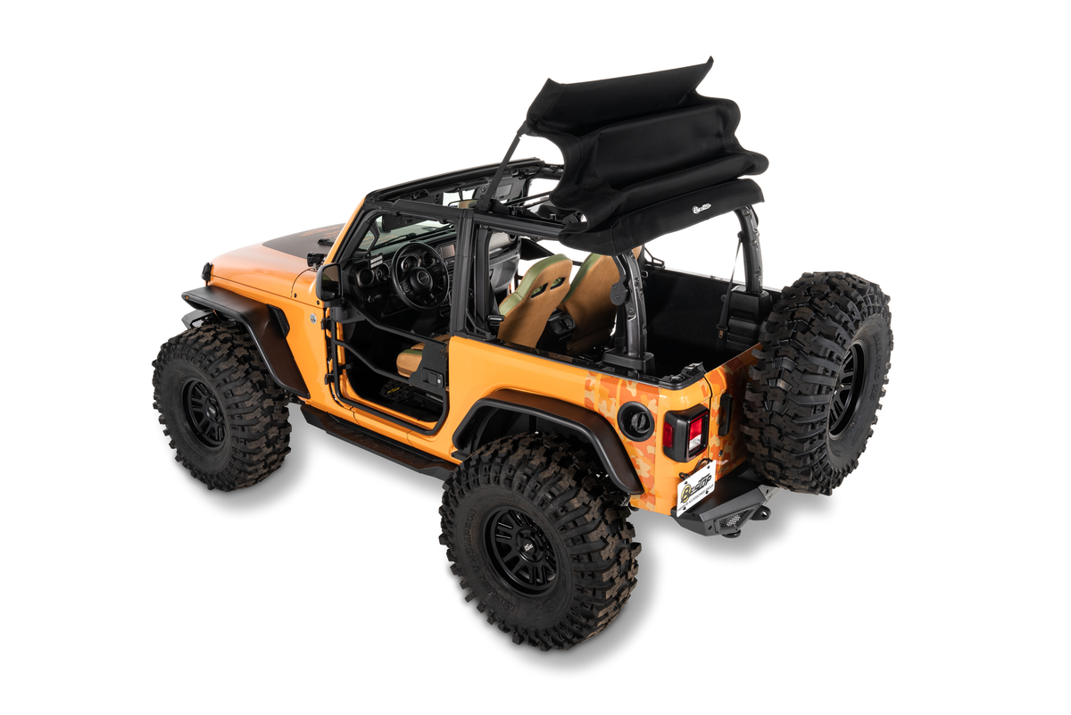 Trektop Glide 2-Door for JL Jeep 2018-26 Wrangler JL Premium Black Twill Bestop