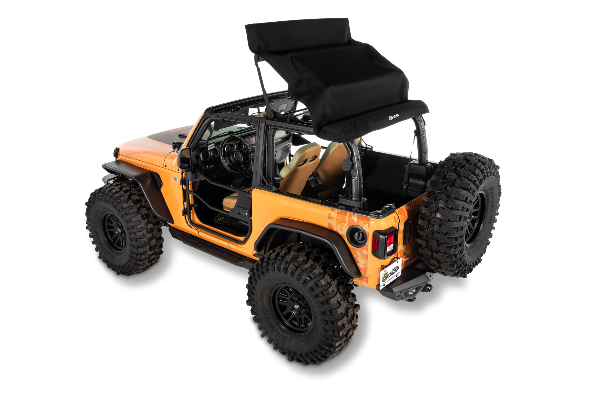 Trektop Glide 2-Door for JL Jeep 2018-26 Wrangler JL Black Diamond Bestop