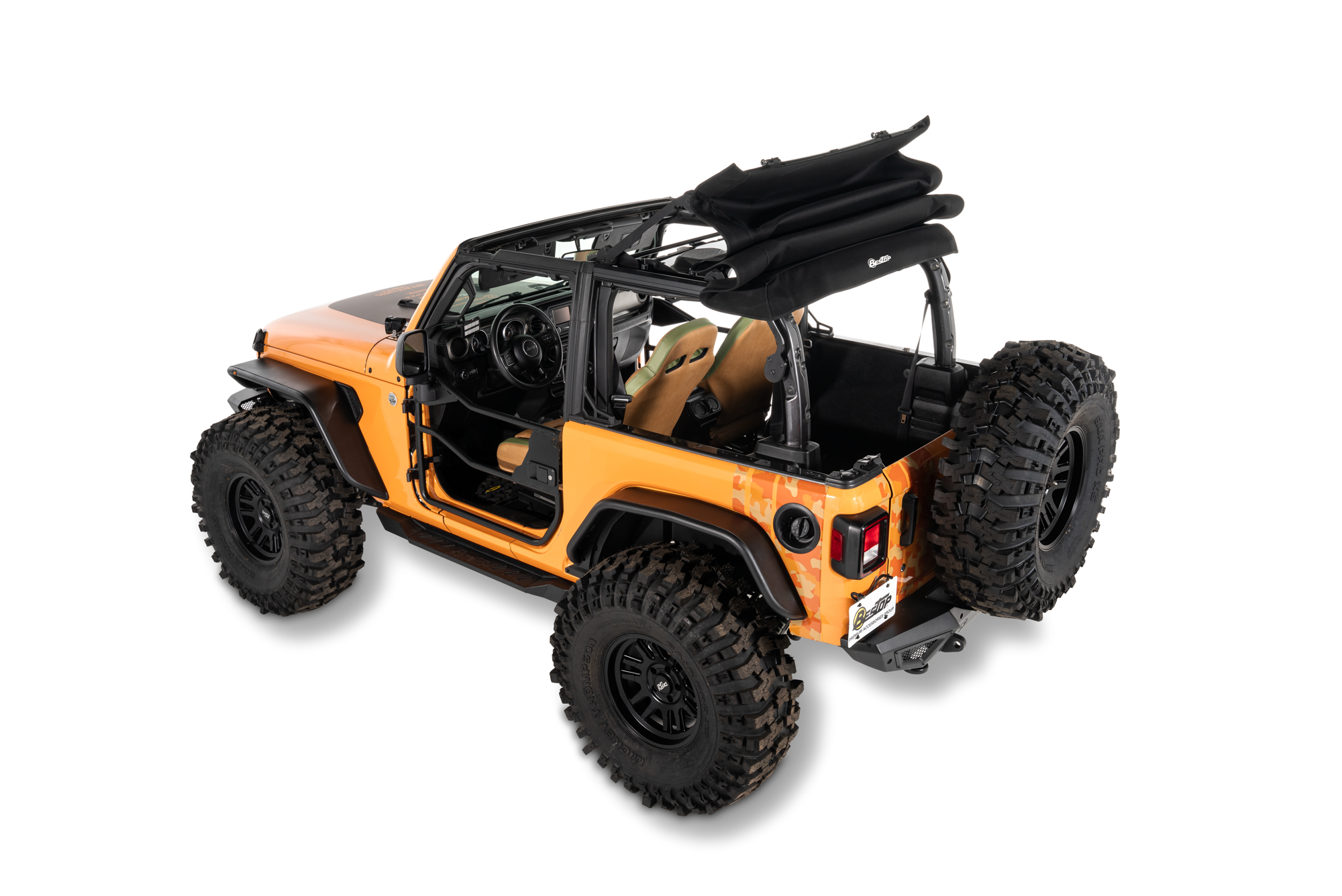 Trektop Glide 2-Door for JL Jeep 2018-26 Wrangler JL Black Diamond Bestop