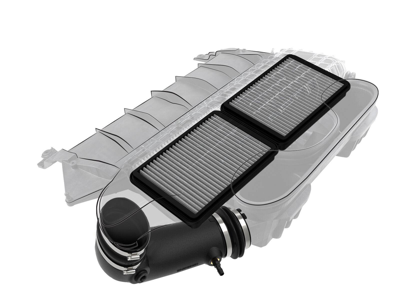 Super Stock Induction System w/ Pro Dry S Filter Ram 1500 Trx 21-24 V8-6.2L (sc) aFe Power