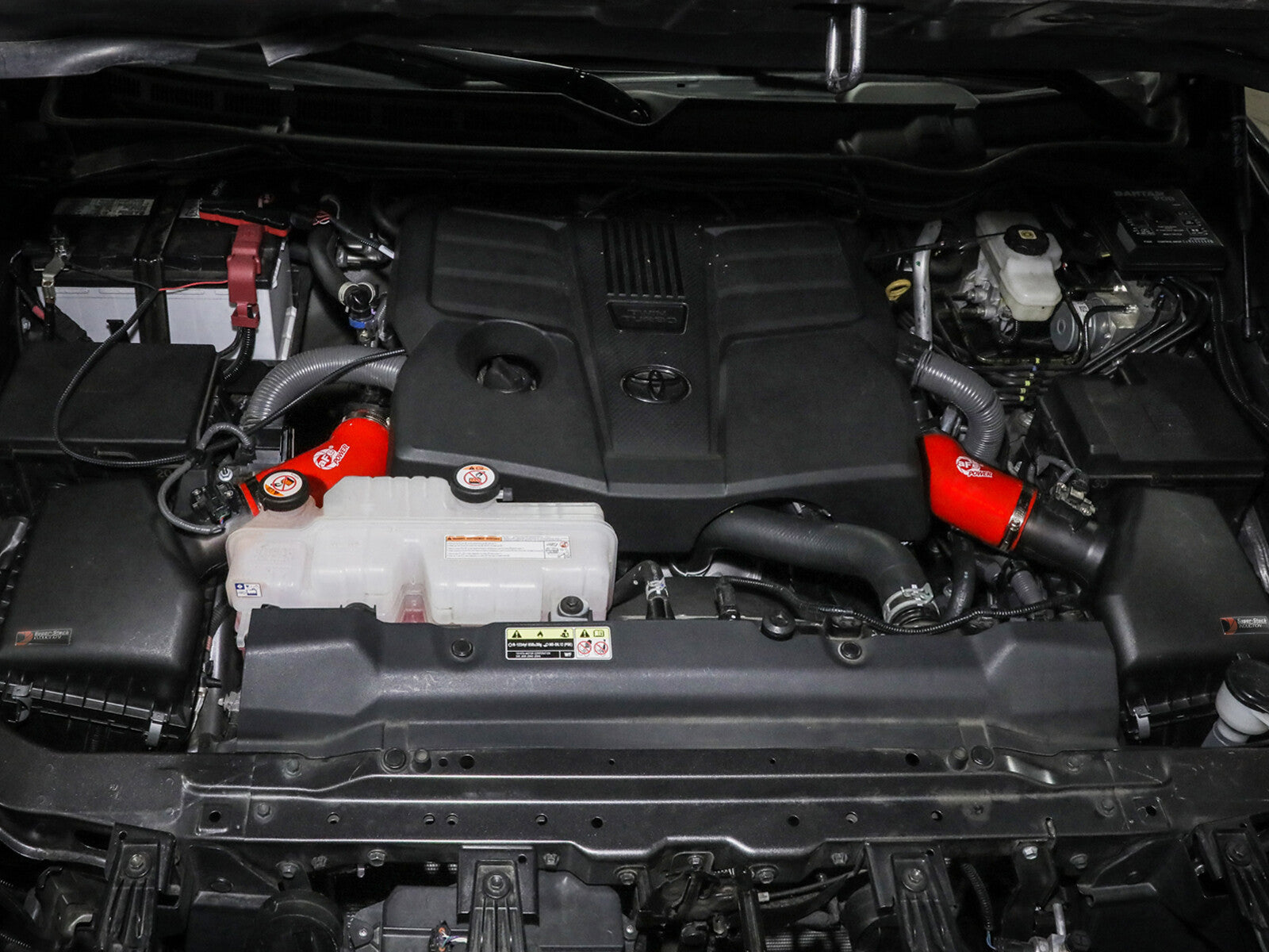 Super Stock Induction System Red w/ Pro Dry S Filter Toyota Tundra 22-26 V6-3.4L (tt) aFe Power