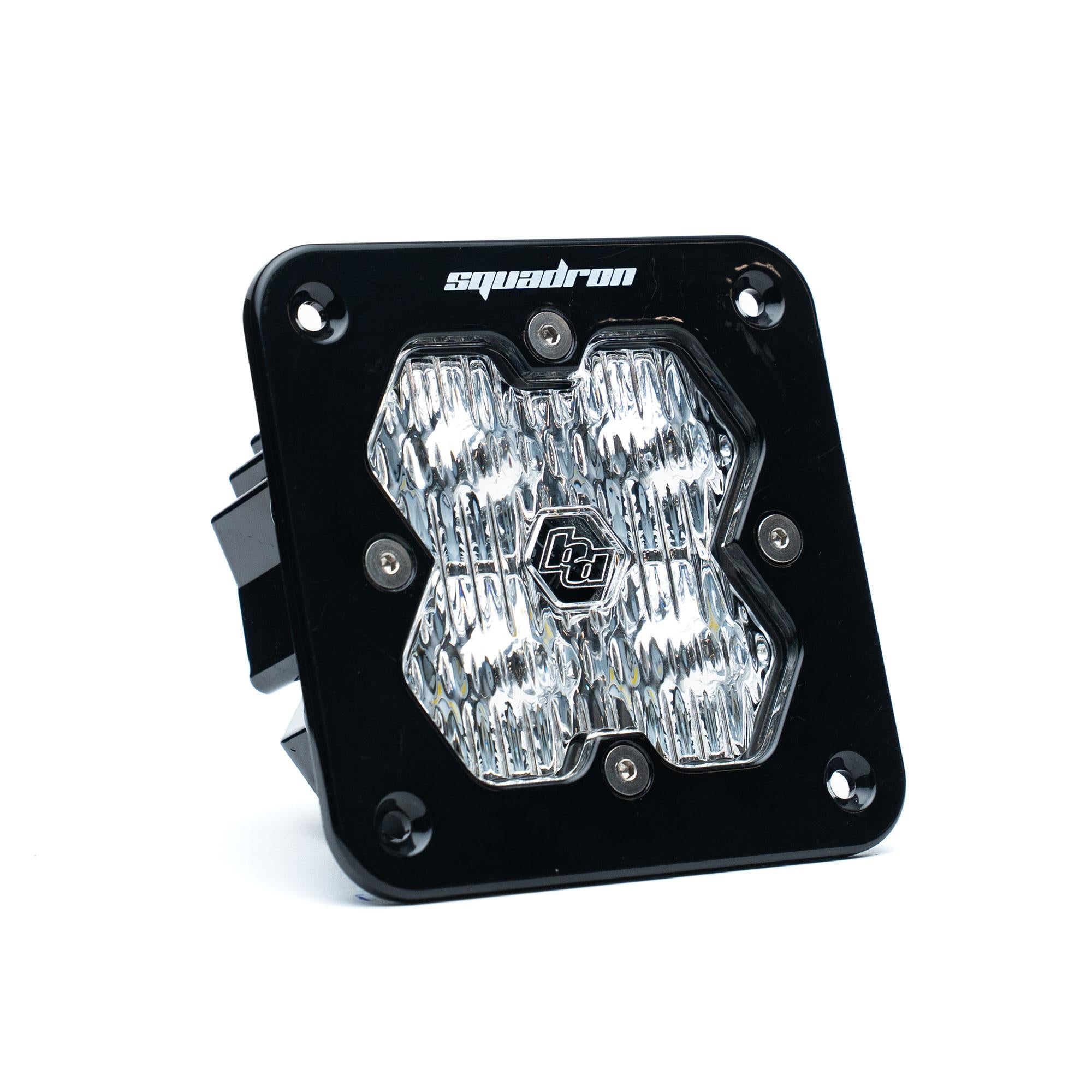 Squadron 2.0 Sport Black Flush Mount LED Auxiliary Light Pod Universal Clear Baja Designs