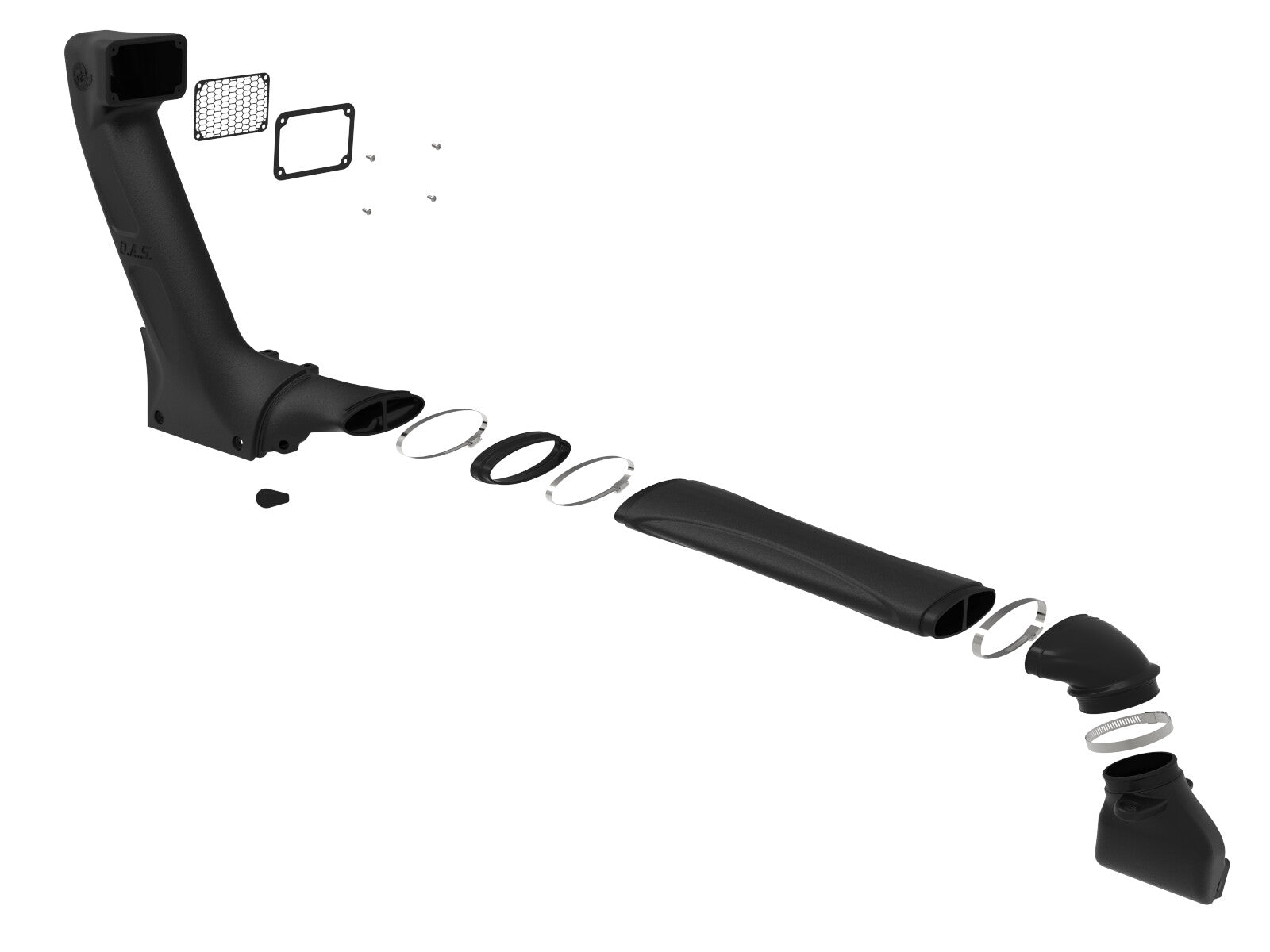 Dynamic Air Scoop D.A.S. Black Jeep Wrangler (Jl)/Gladiator (Jt) 18-26 L4/V6 Gas aFe Power