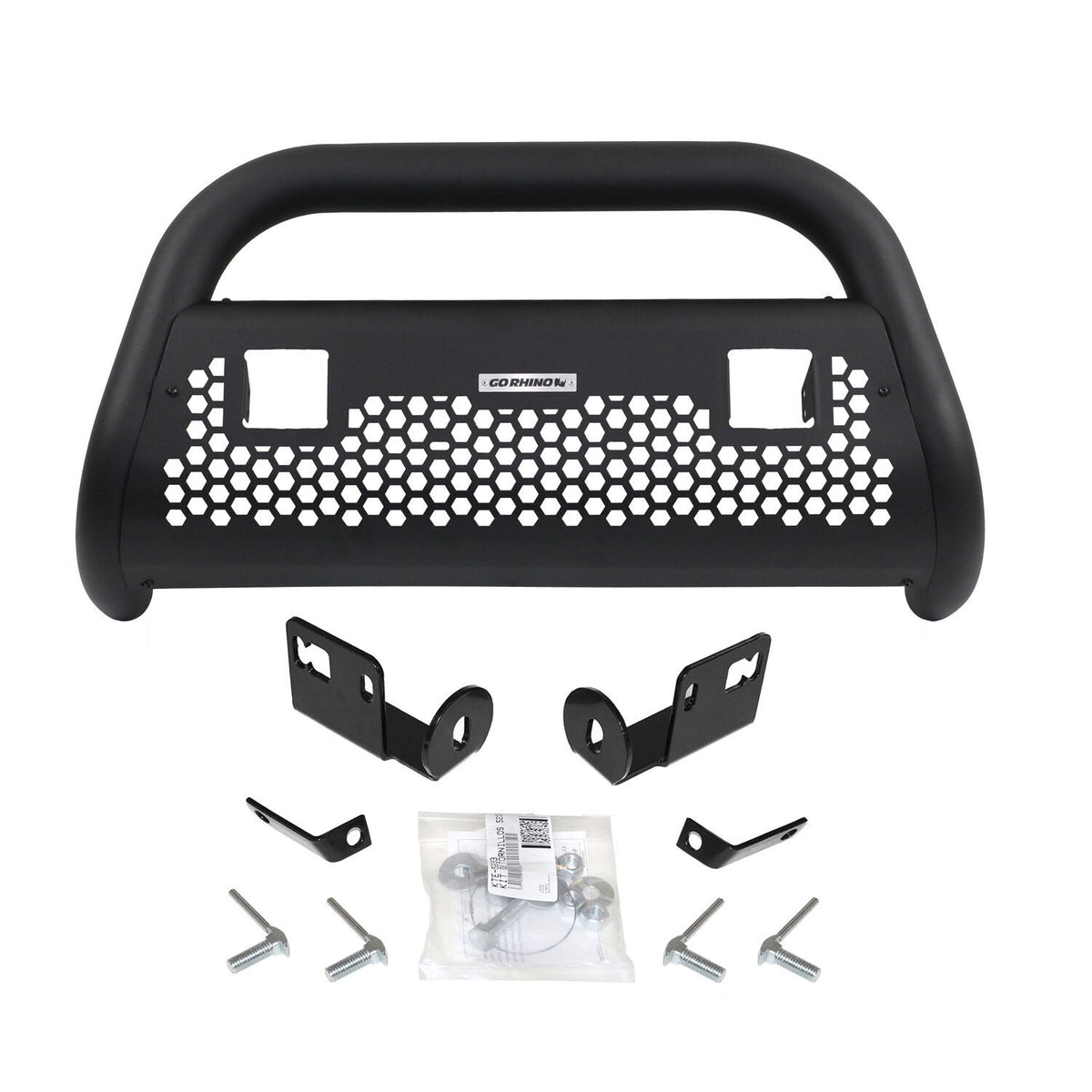 RC2 LR Bull Bar with Mounting Brackets & Two 3 Inch Cube Lights Textured Black 2007-2013 Silverado/Sierra 1500 2007-2014 Chevrolet Suburban 1500 2007-2014 Chevrolet Tahoe Go Rhino
