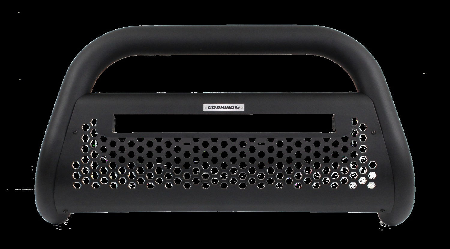 RC2 LR Bull Bar with Mounting Brackets & 20 Inch Light Bar Opening Textured Black 2014-2015 Silverado 1500 Go Rhino