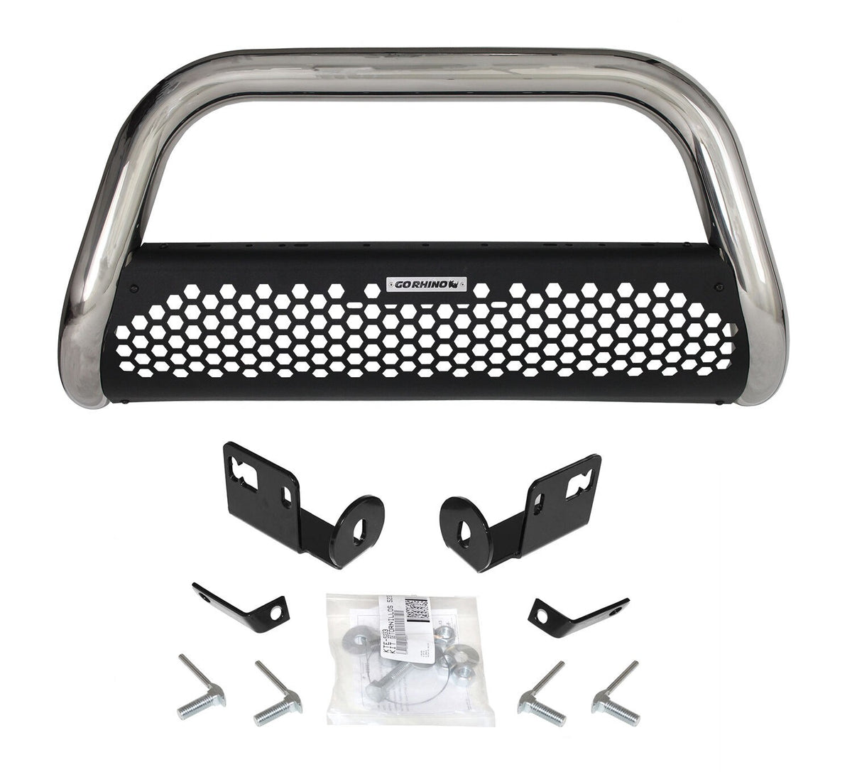 RC2 Bull Bar with Mounting Brackets Polished Stainless Steel 2016-2018 Silverado/Sierra 1500 Go Rhino
