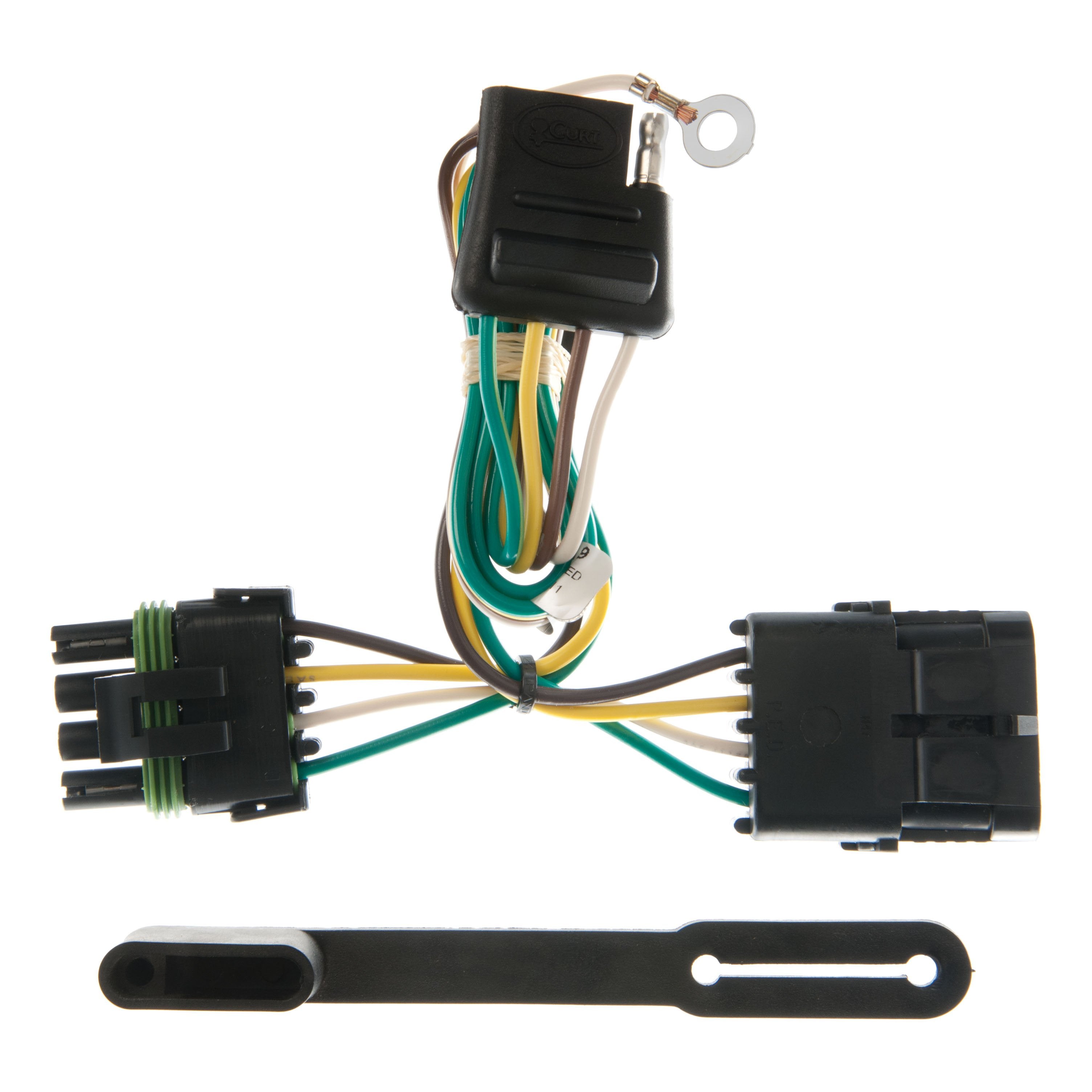 CURT Vehicle-Side Custom 4-Pin Trailer Wiring Harness, Fits Select Chevrolet, GMC C/K Suburban, Blazer, Tahoe, Yukon, Cadillac Escalade Model 55319