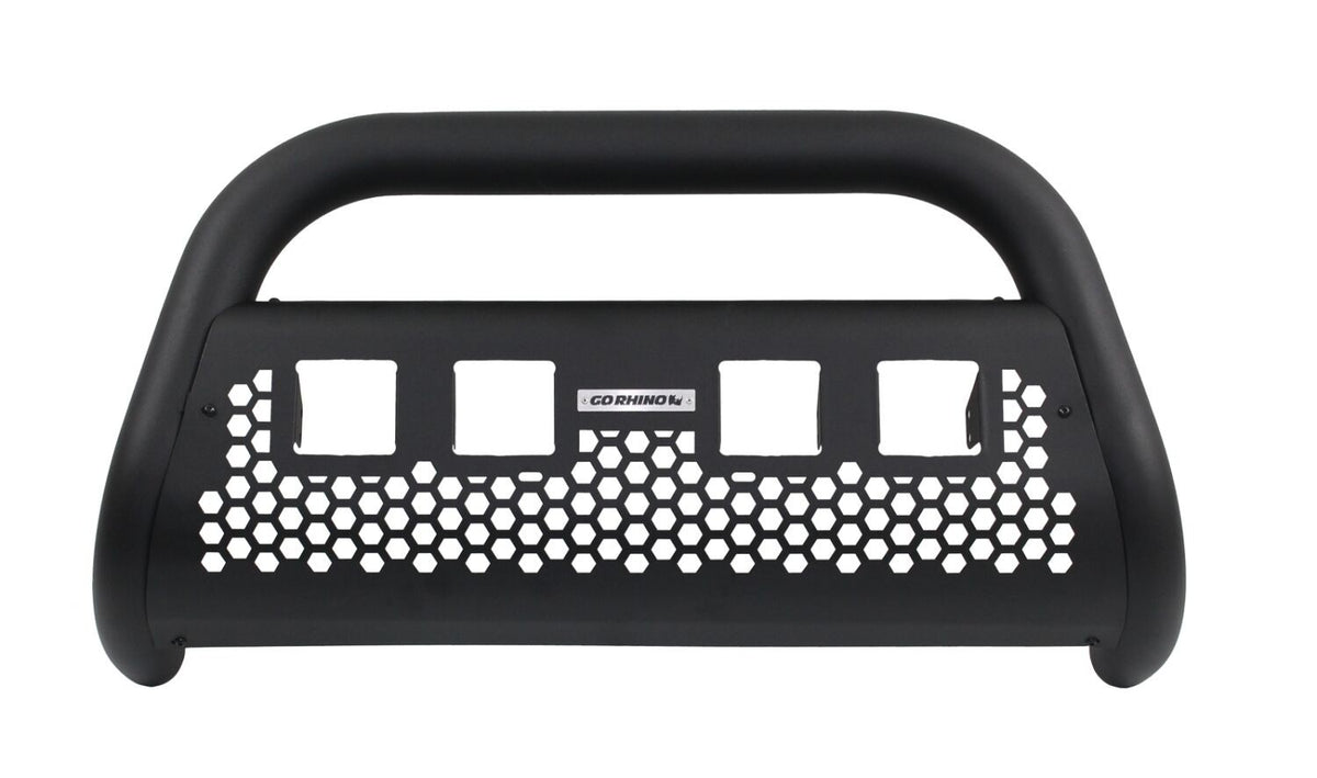 RC2 LR Bull Bar with Four 3 Inch Cube Lights Openings Frame Only Textured Black 1997-2025 Ford F-150 2004-2006 Silverado/Sierra 1500 2005-2023 Toyota Tacoma Go Rhino