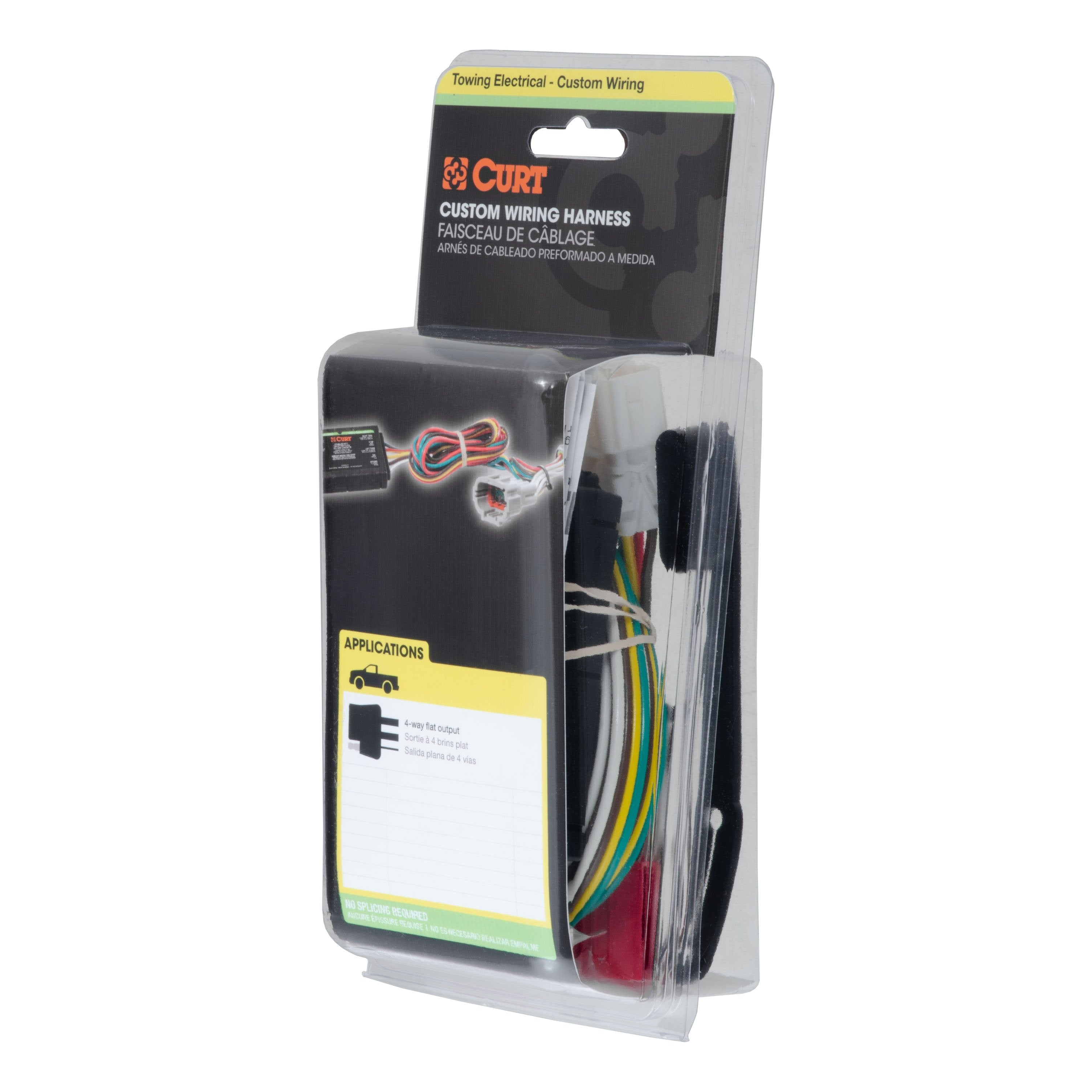 CURT Vehicle-Side Custom 4-Pin Trailer Wiring Harness, Fits Select Jeep Cherokee, Including Sport Model 55354