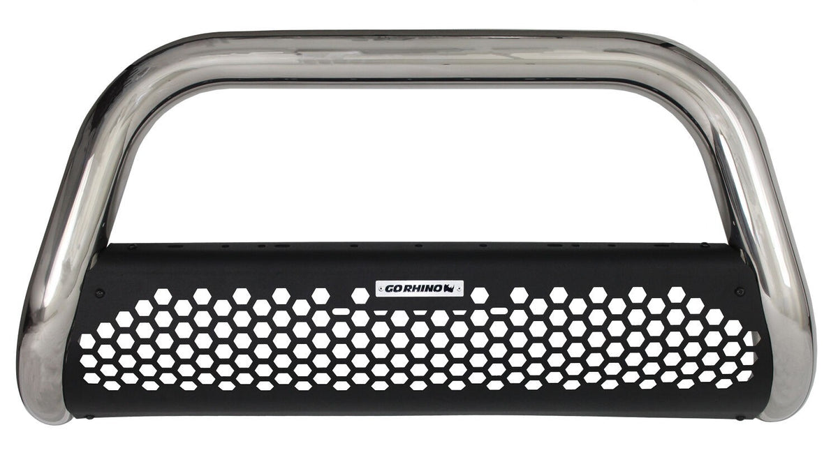 RC2 Bull Bar Frame Only Polished Stainless Steel 1999-2024 Ford F-250/F-350 2002-2018 Dodge Ram 1500/2500/3500 Go Rhino