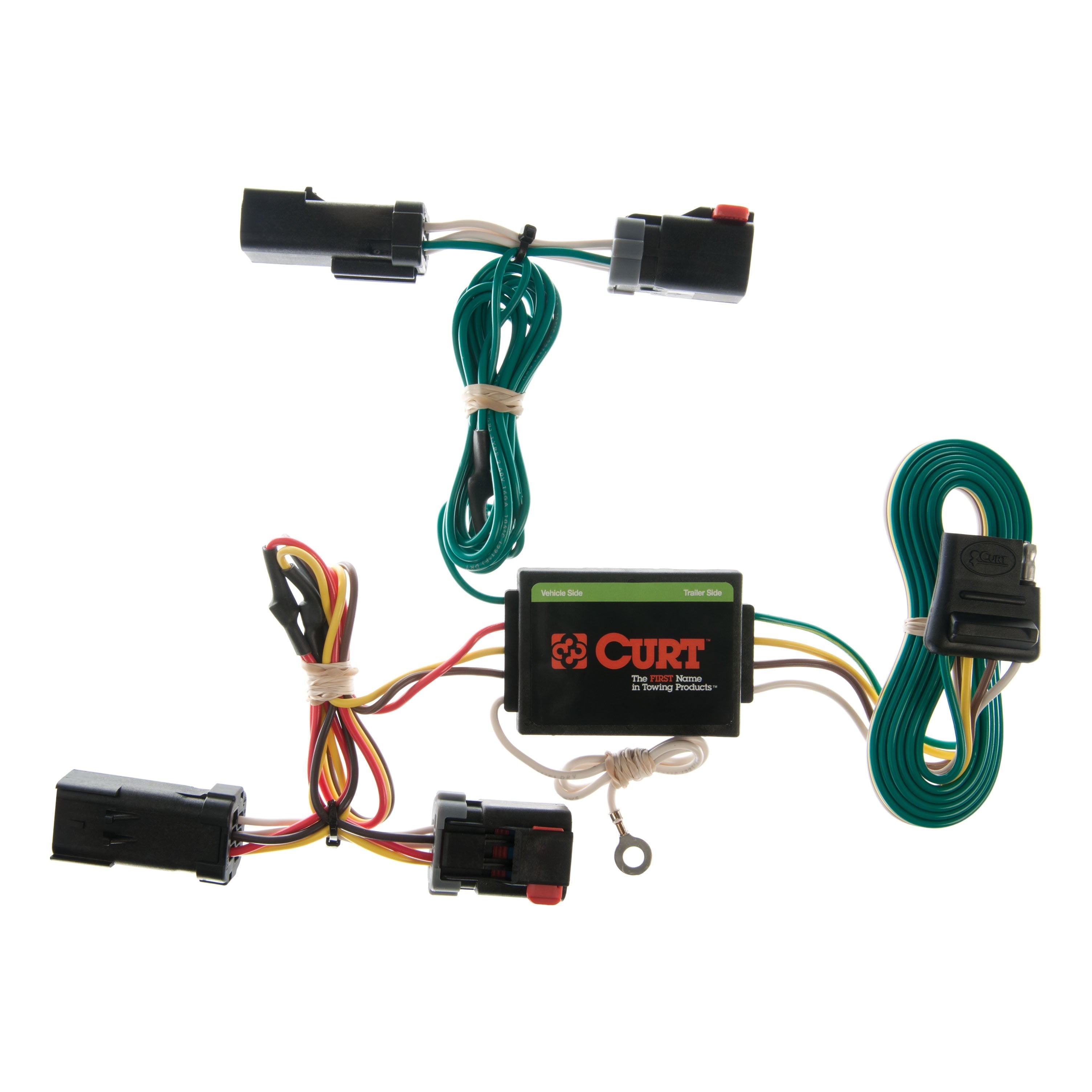 CURT Vehicle-Side Custom 4-Pin Trailer Wiring Harness, Fits Select Jeep Liberty Model 55382