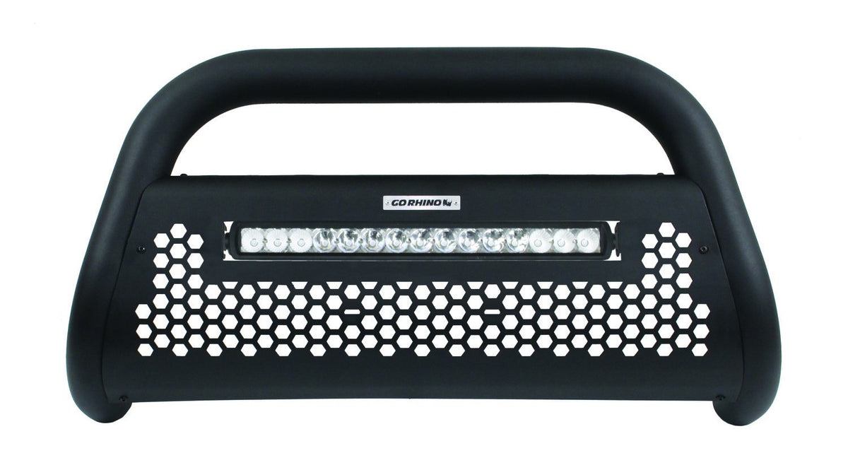 RC2 LR Bull Bar with Mounting Brackets & 20 Inch Light Bar Textured Black 2017-2025 Ford F-250/F-350 Go Rhino