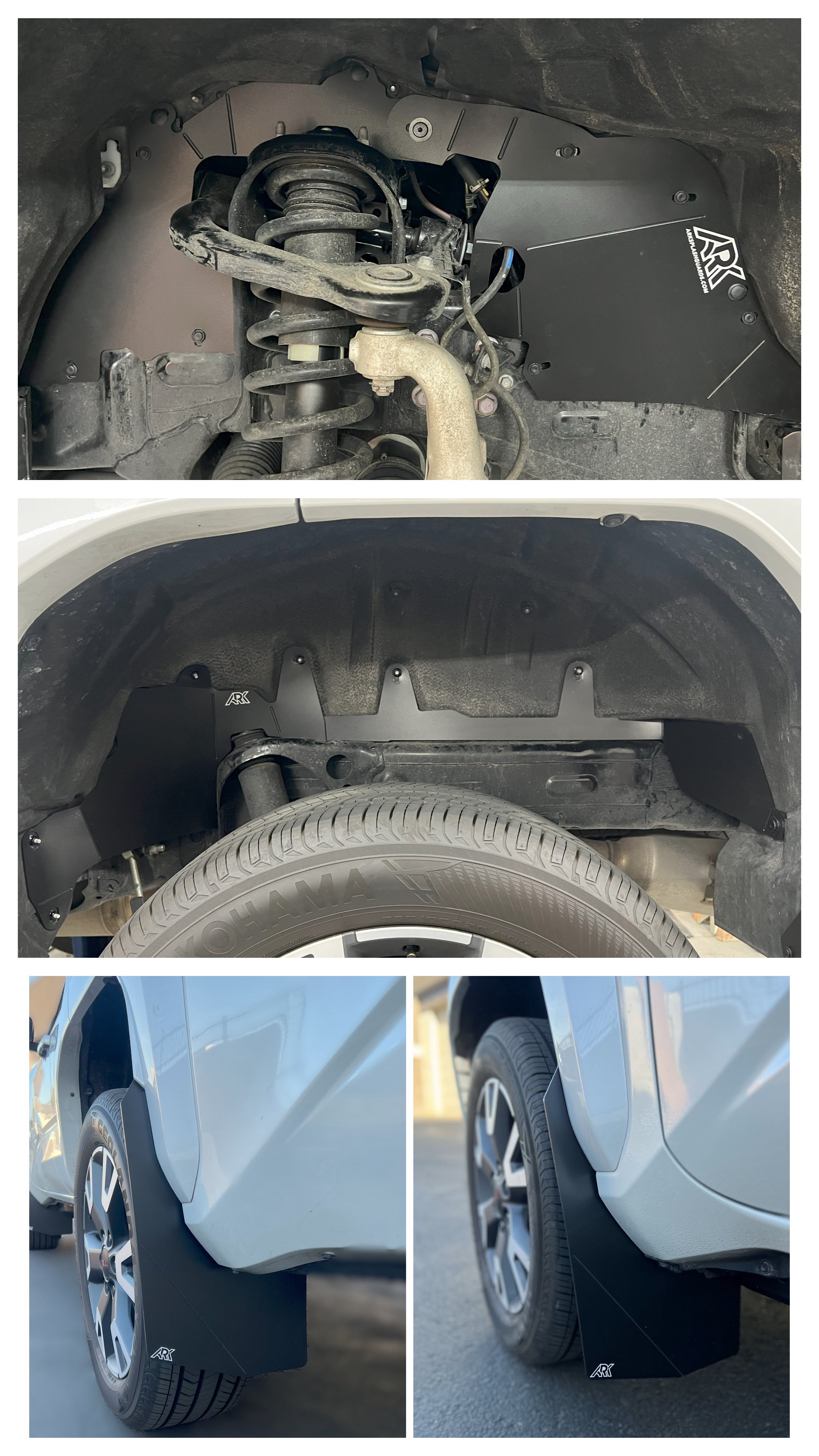 2025+ Toyota 4Runner TriXpoly complete kits showcasing undercarriage protection and mud flaps for enhanced off-road performance.
